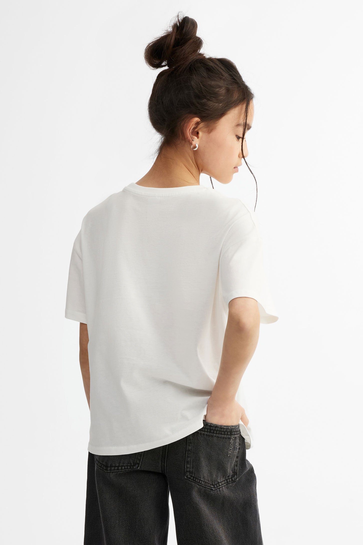 T-shirt col rond imprimé Mickey - Ado fille && BLANC MULTI