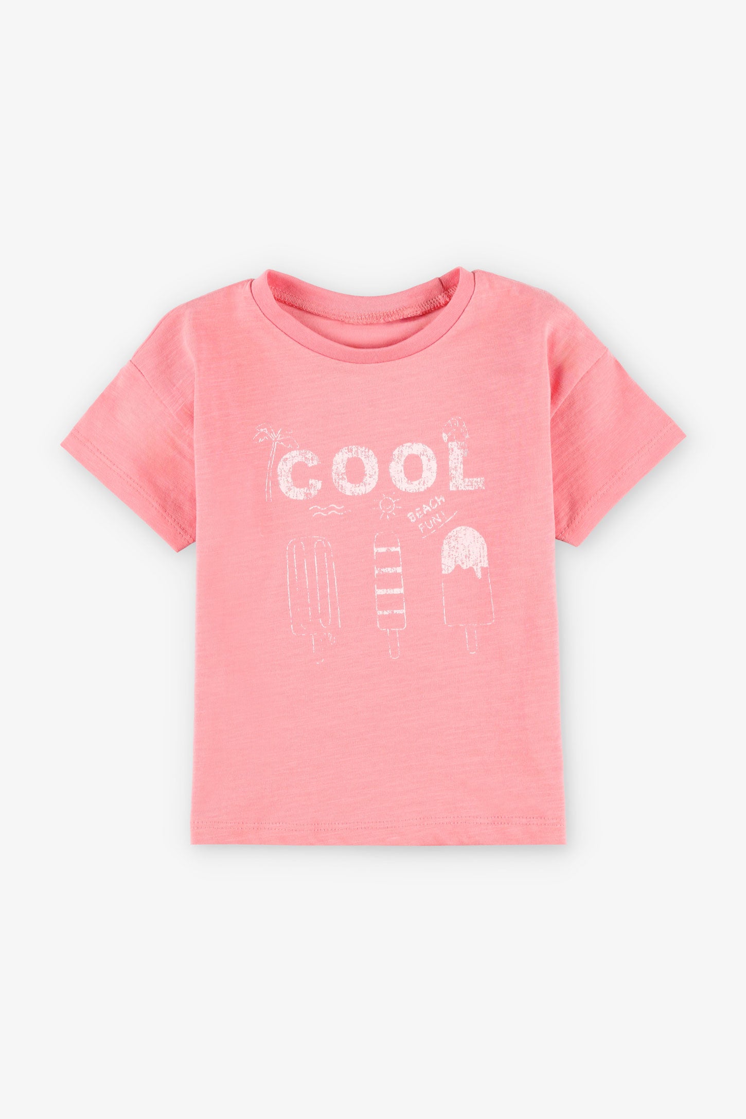 T-shirt coupe ample en coton, 2T-3T, 2/15$ - Bébé fille && ROSE