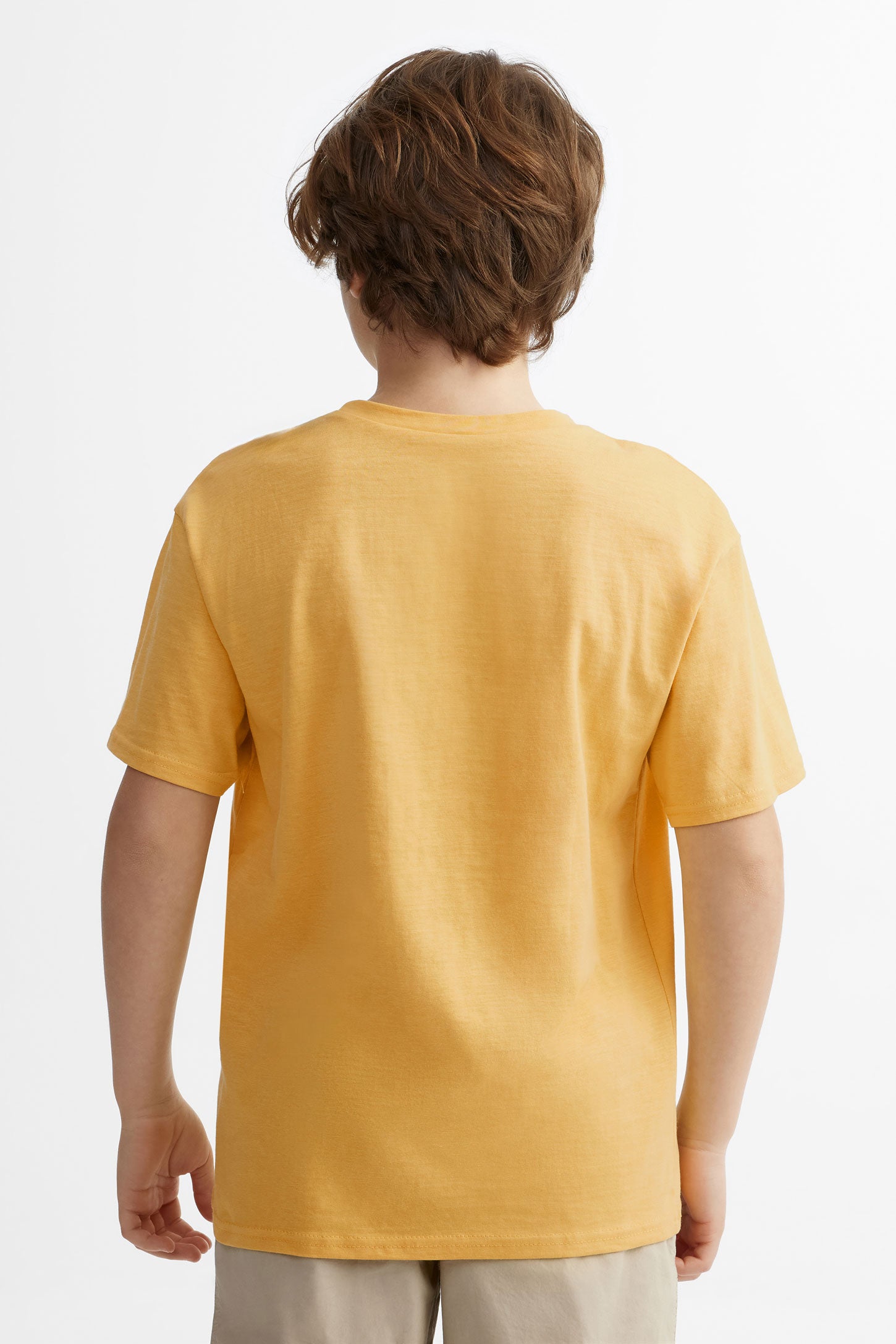 T-shirt coupe ample imprimé en coton, 2/25$ - Ado garçon && JAUNE