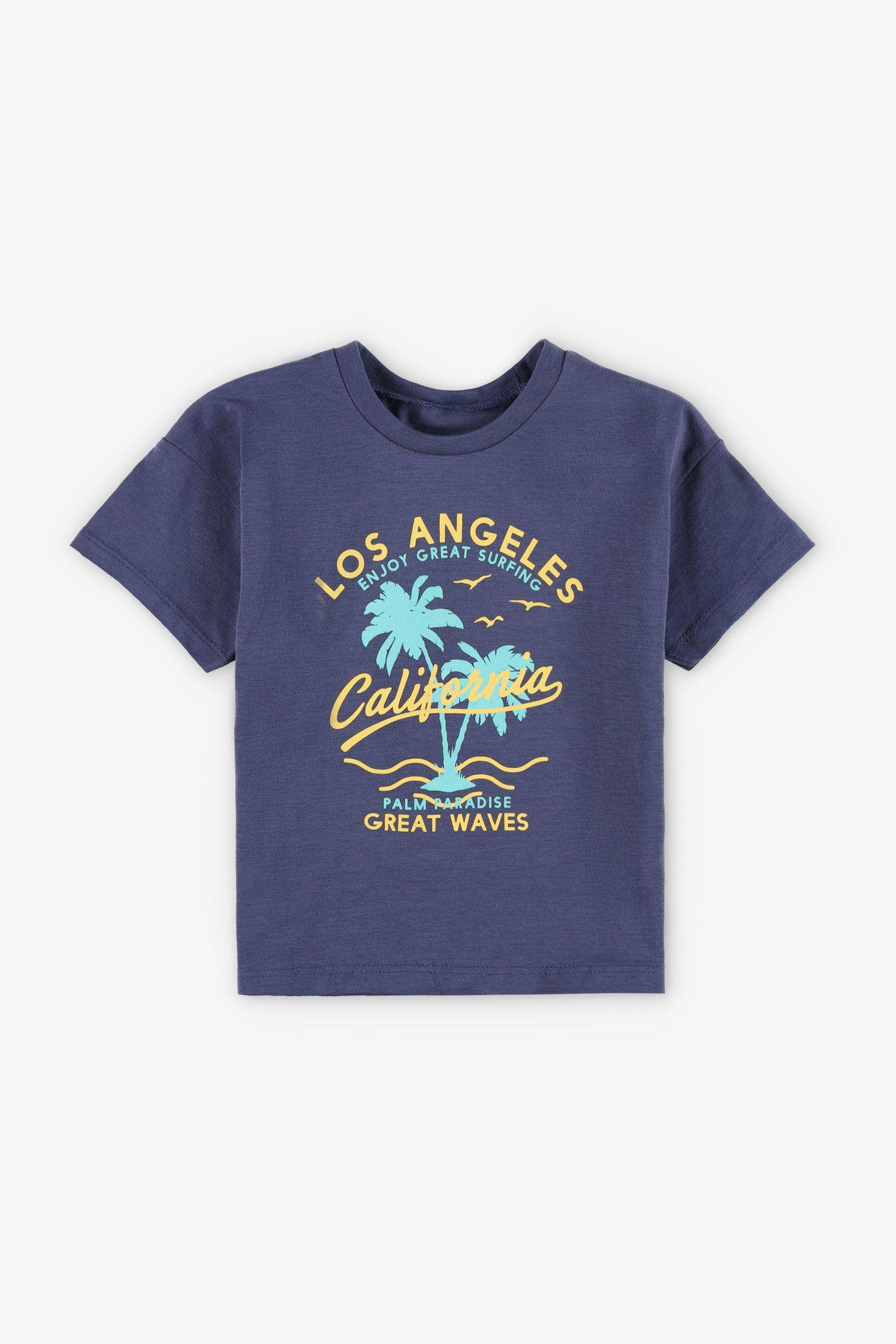 T-shirt coupe ample en coton, 2/15$ - Bébé garçon && BLEU MARINE