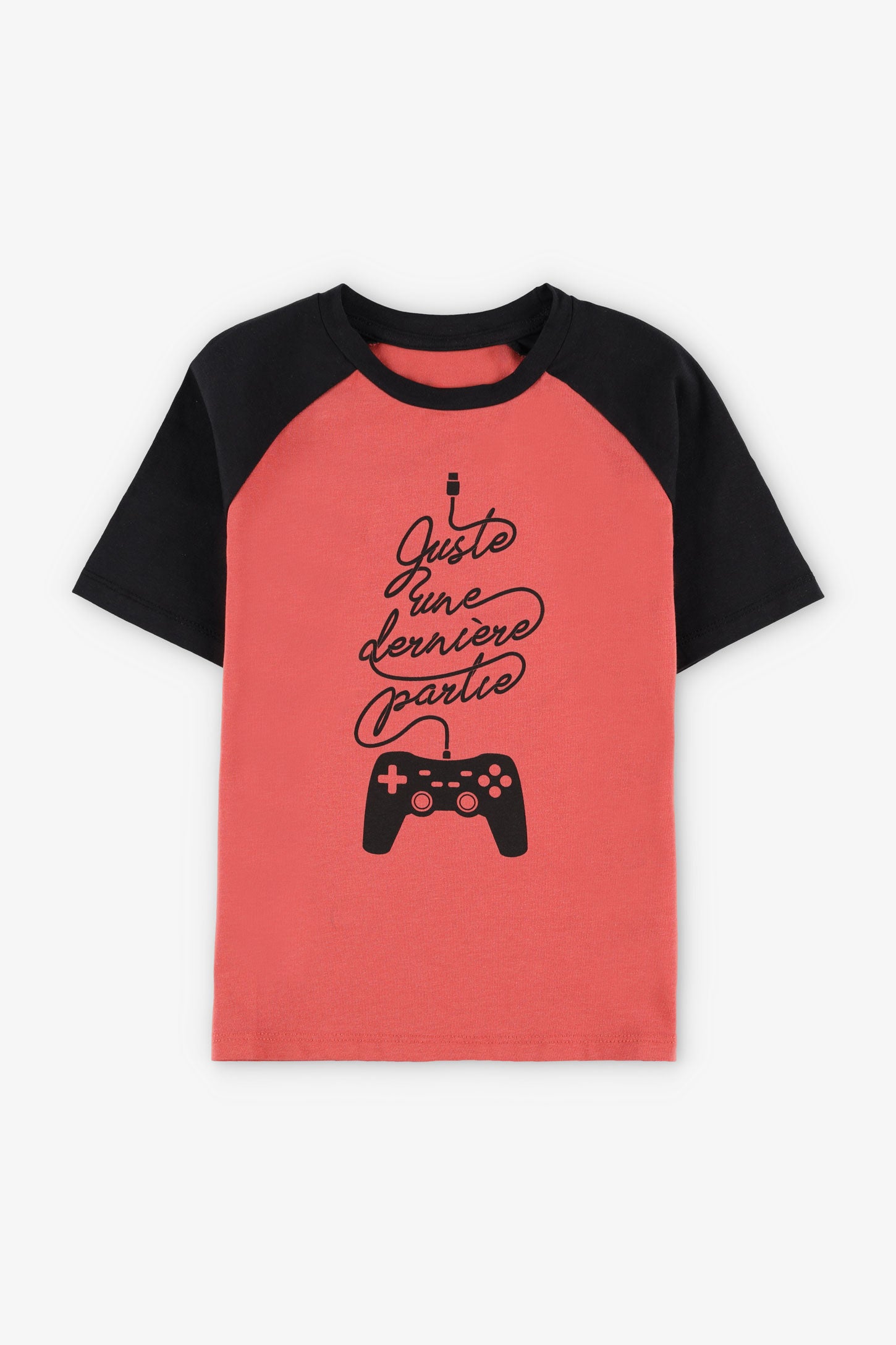 T-shirt col rond imprimé en coton, 2/20$ - Enfant garçon && ROUGE