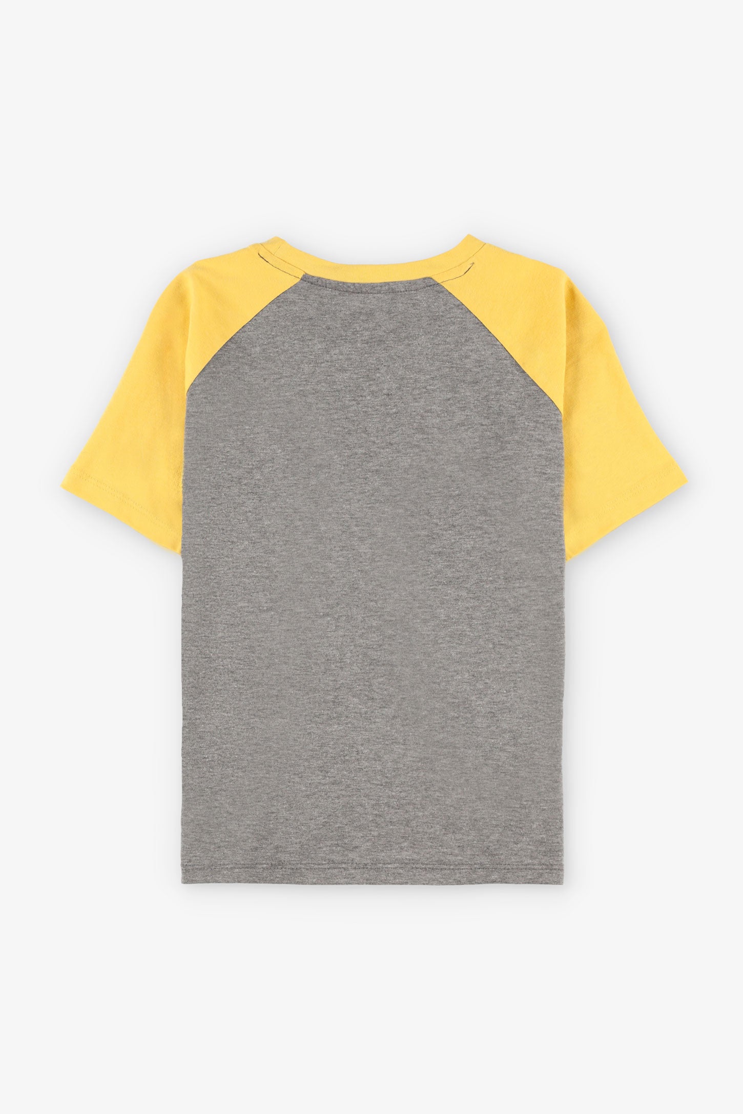 T-shirt col rond imprimé en coton, 2/20$ - Enfant garçon && GRIS MIXTE