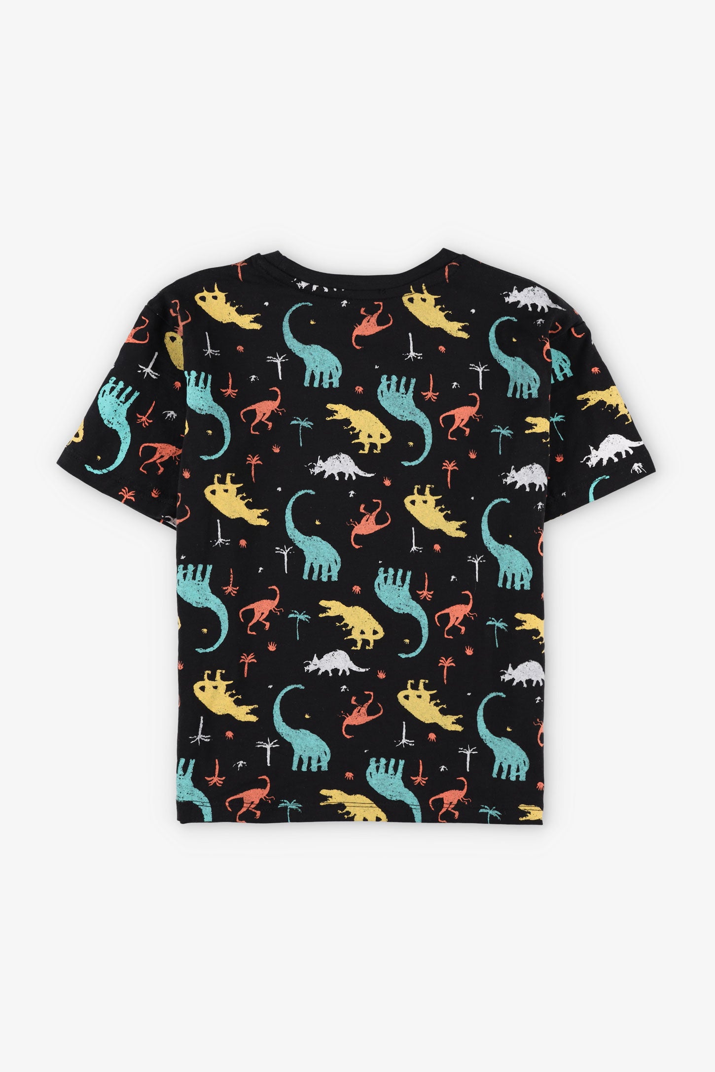 T-shirt imprimé en coton, 2/20$ - Enfant garçon && NOIR/MULTI
