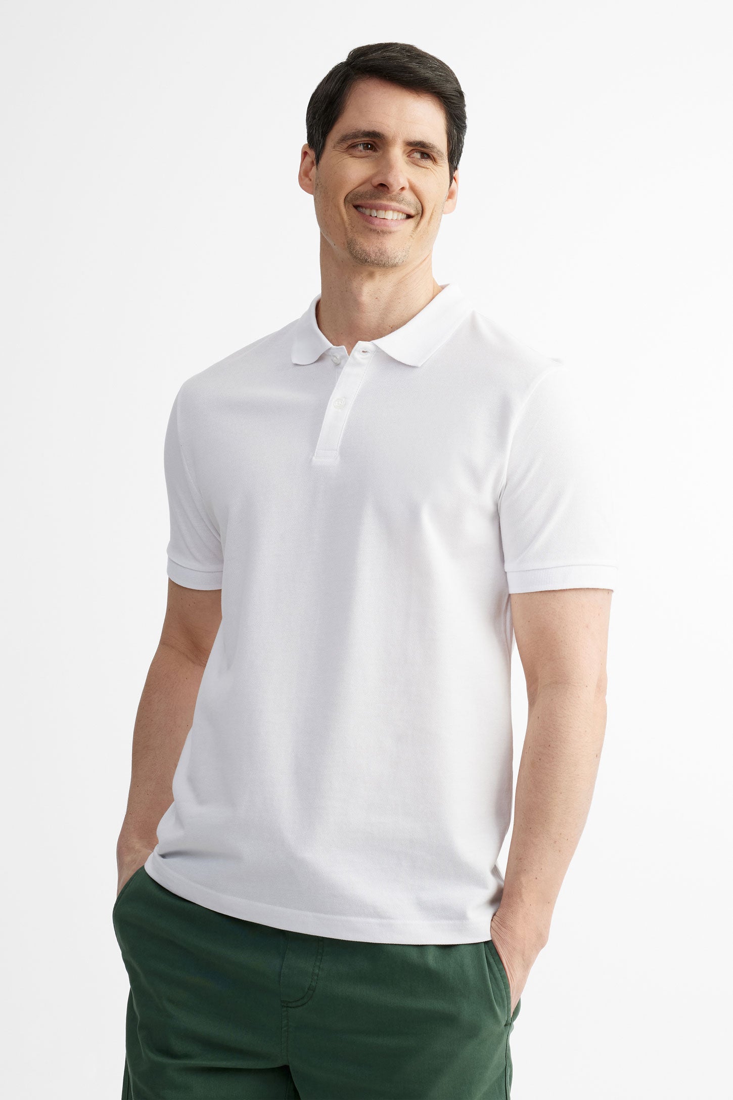 Short sleeved cotton polo shirt Men