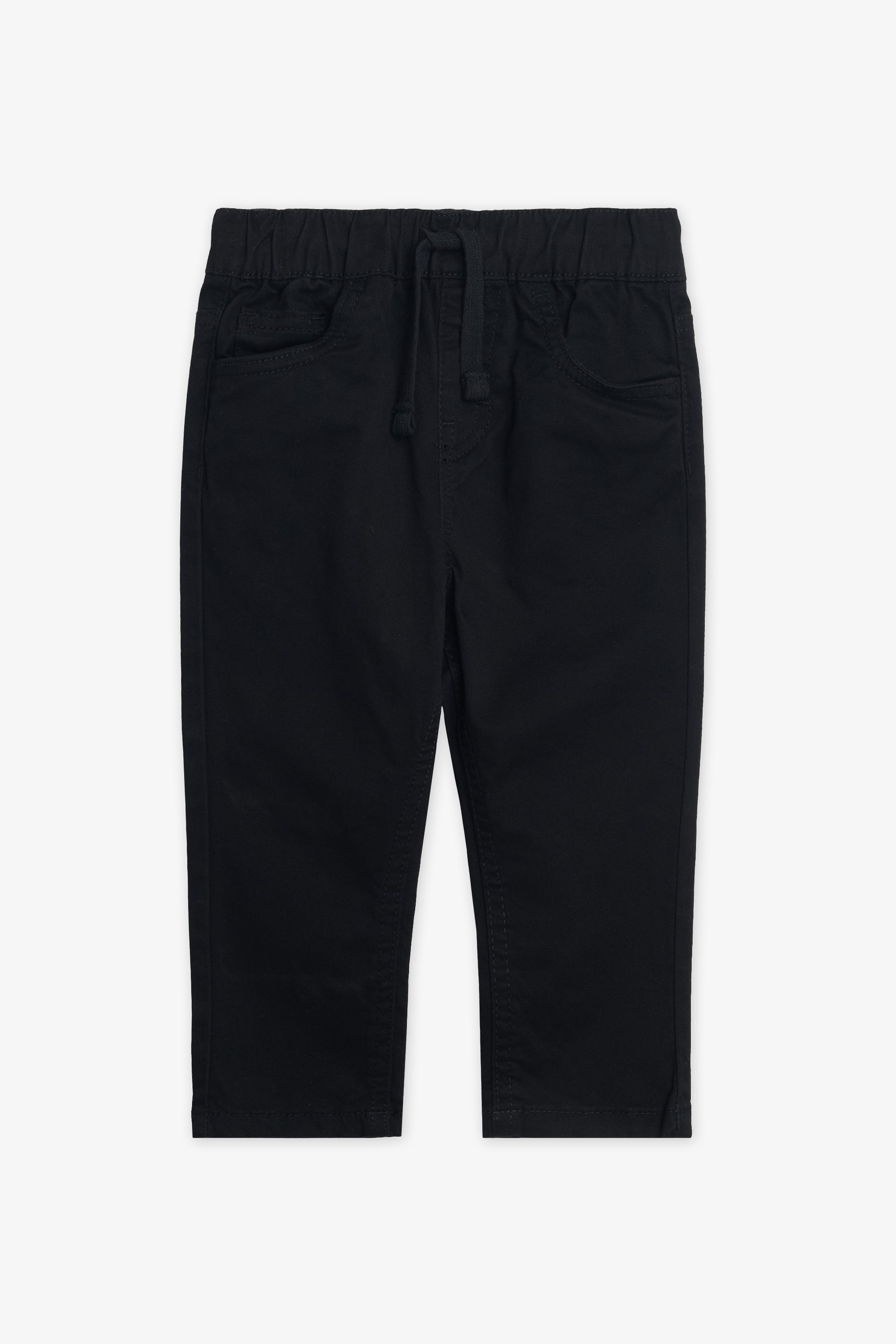 Pantalon 5 poches en coton - Bébé garçon && NOIR
