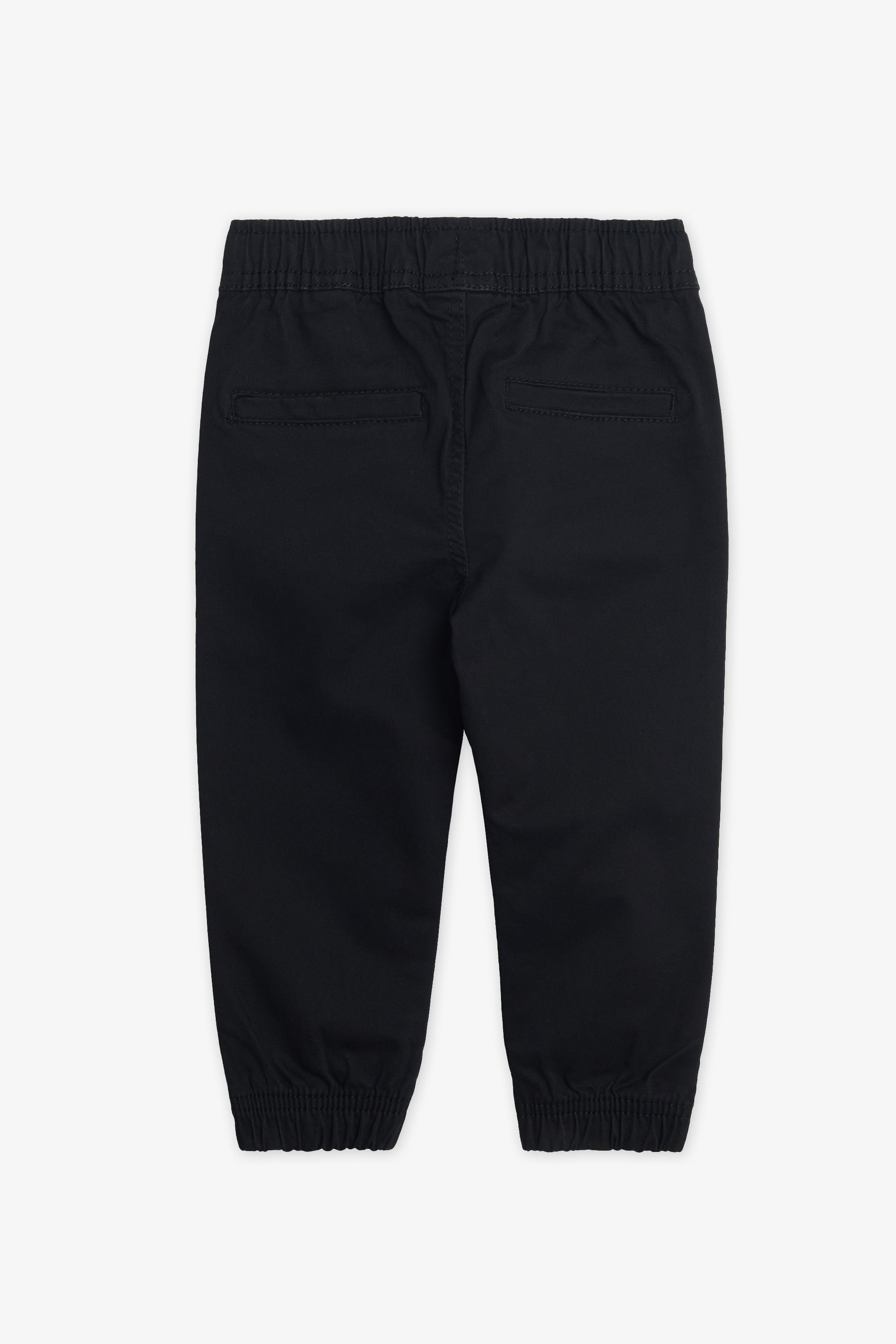 Pantalon jogger uni en coton - Bébé fille && NOIR