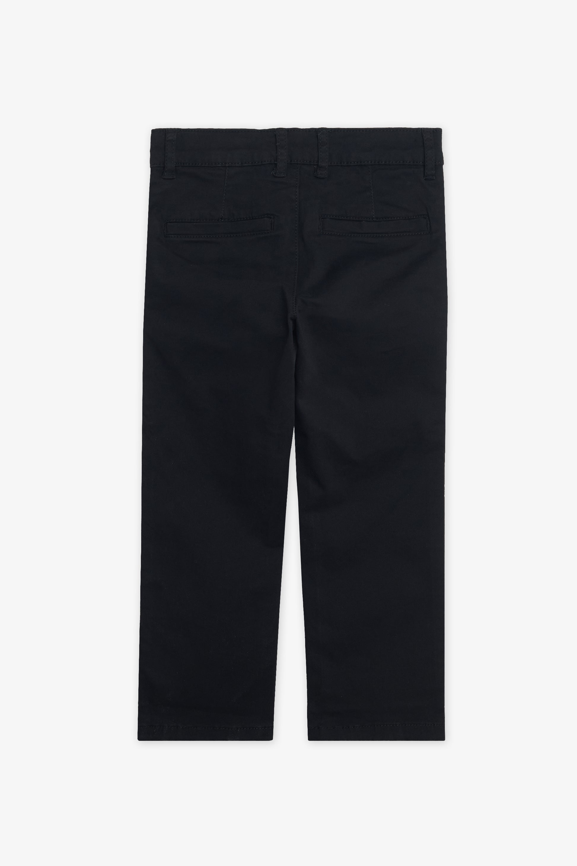 Pantalon chino uni en coton - Enfant garçon && NOIR