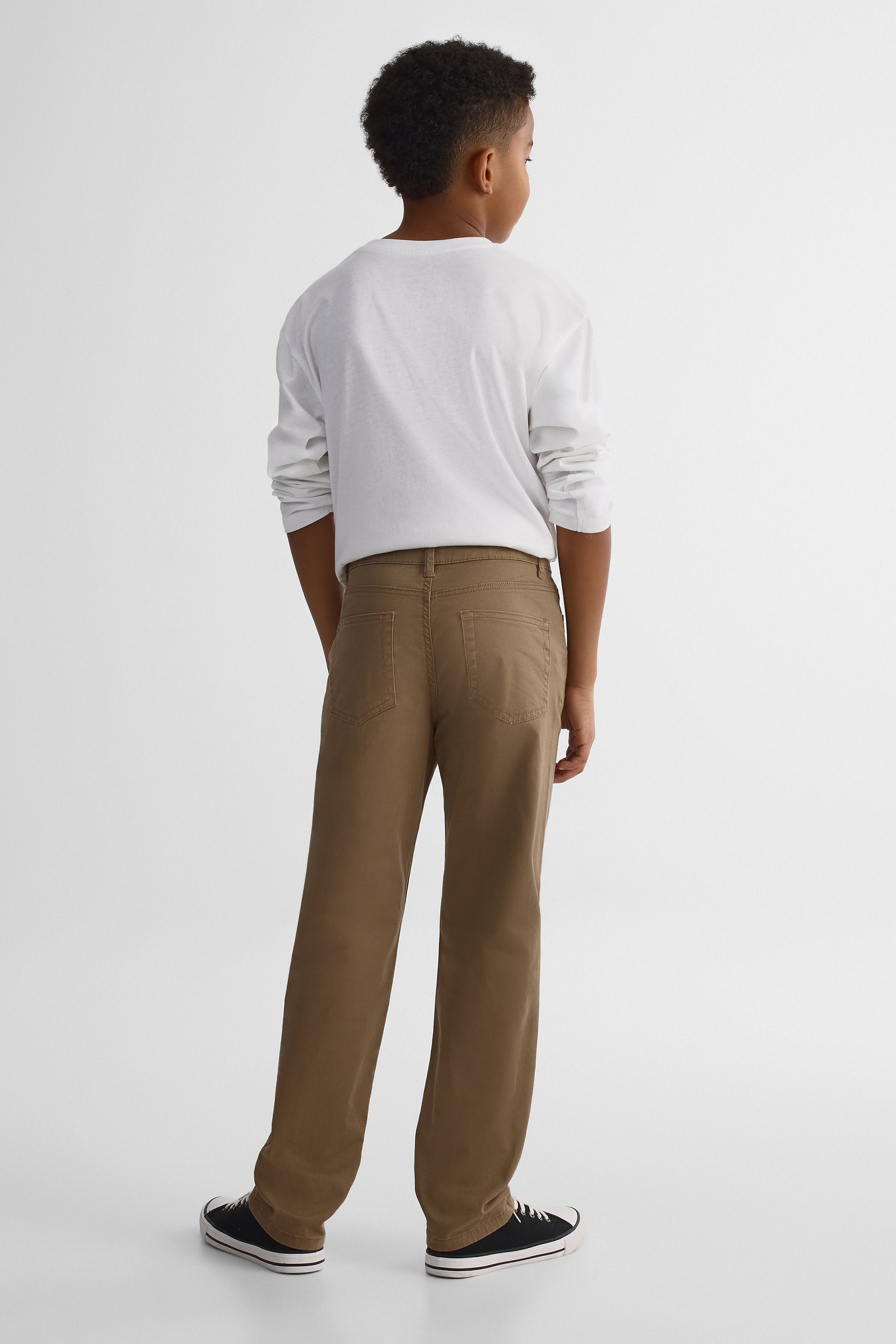 Pantalon 5 poches coupe droite - Ado garçon && BRONZÉ