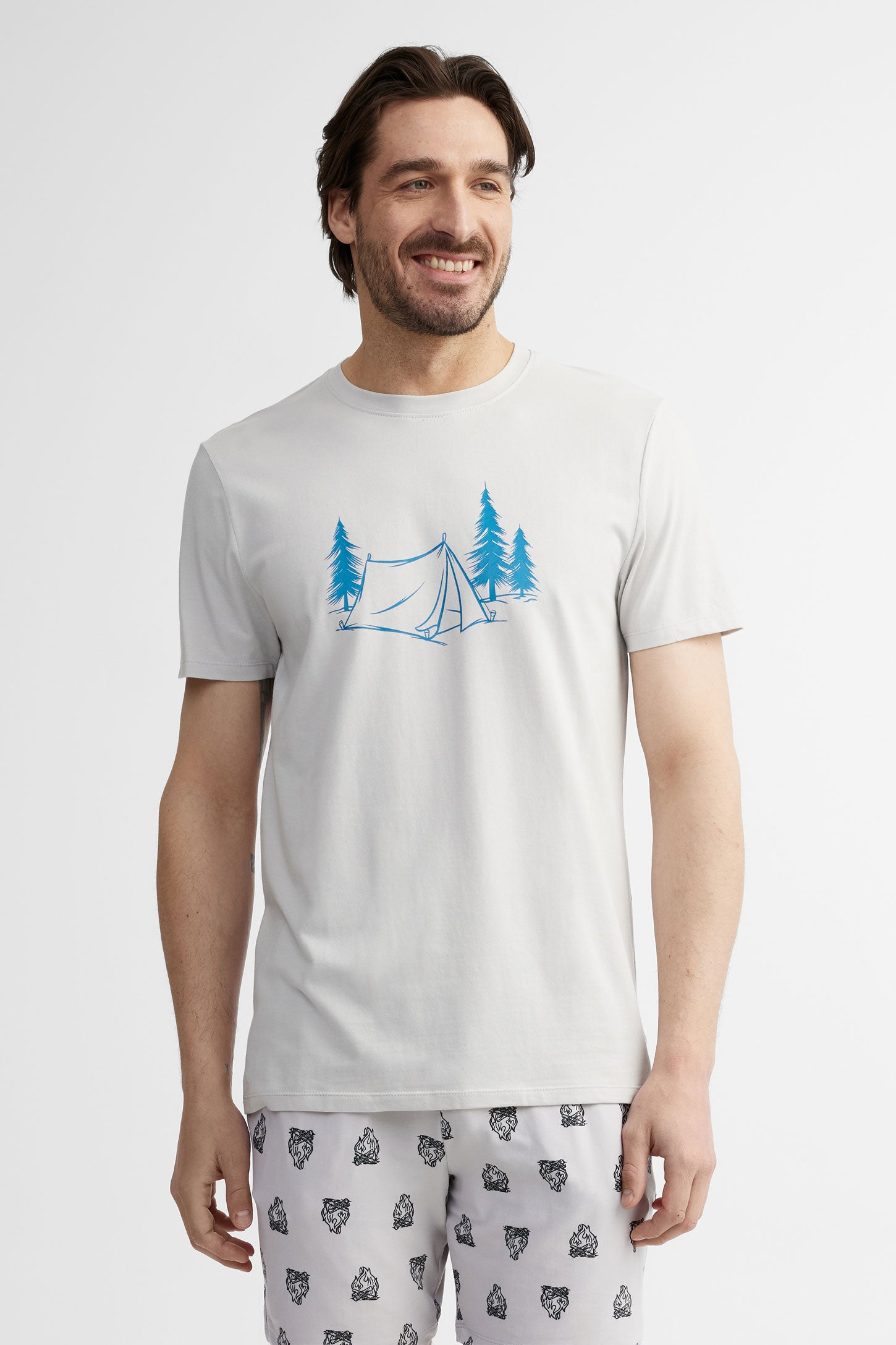 T-shirt pyjama modal, 2/40$ - Homme && GRIS