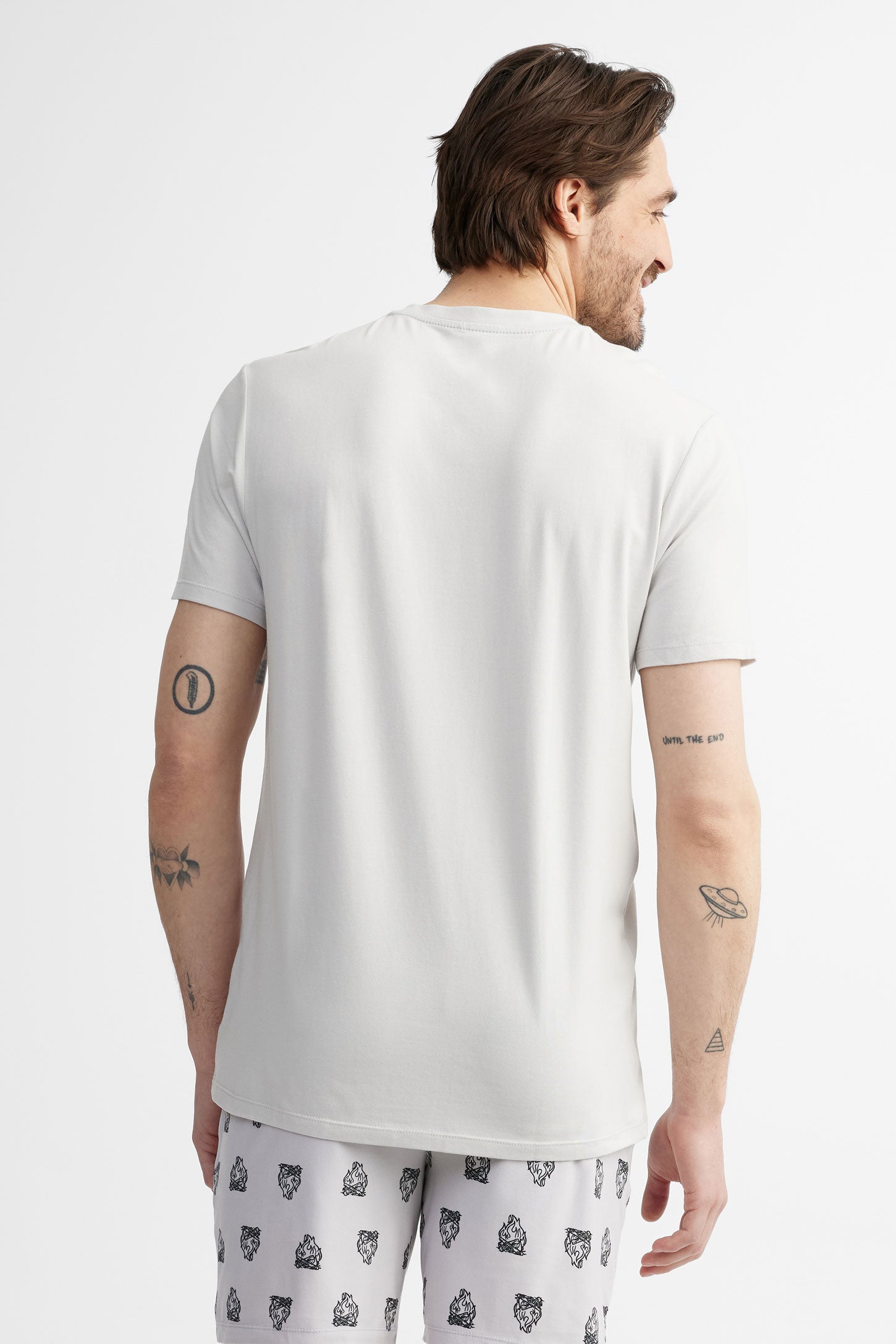 T-shirt pyjama modal, 2/40$ - Homme && GRIS