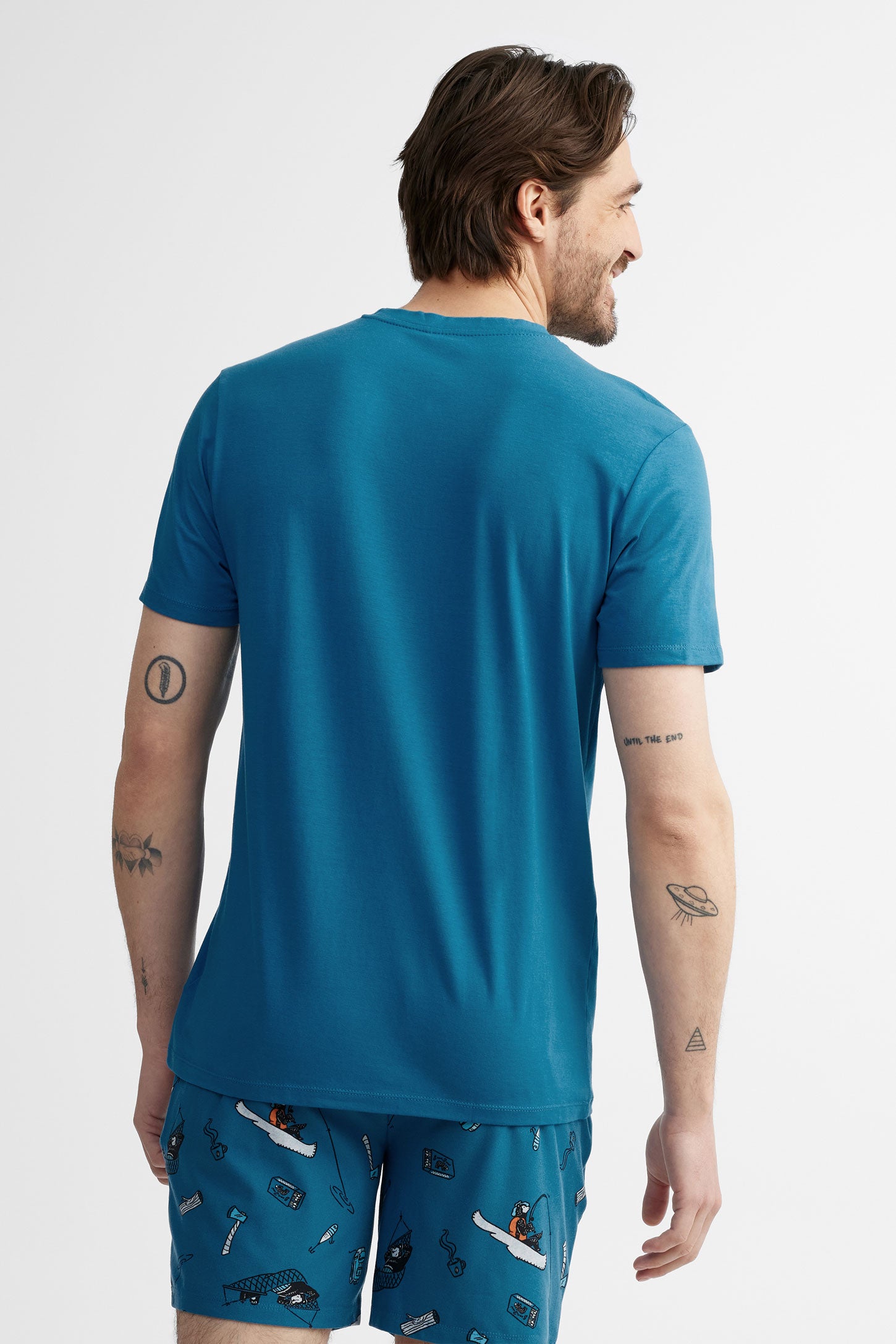 T-shirt pyjama modal, 2/40$ - Homme && BLEU