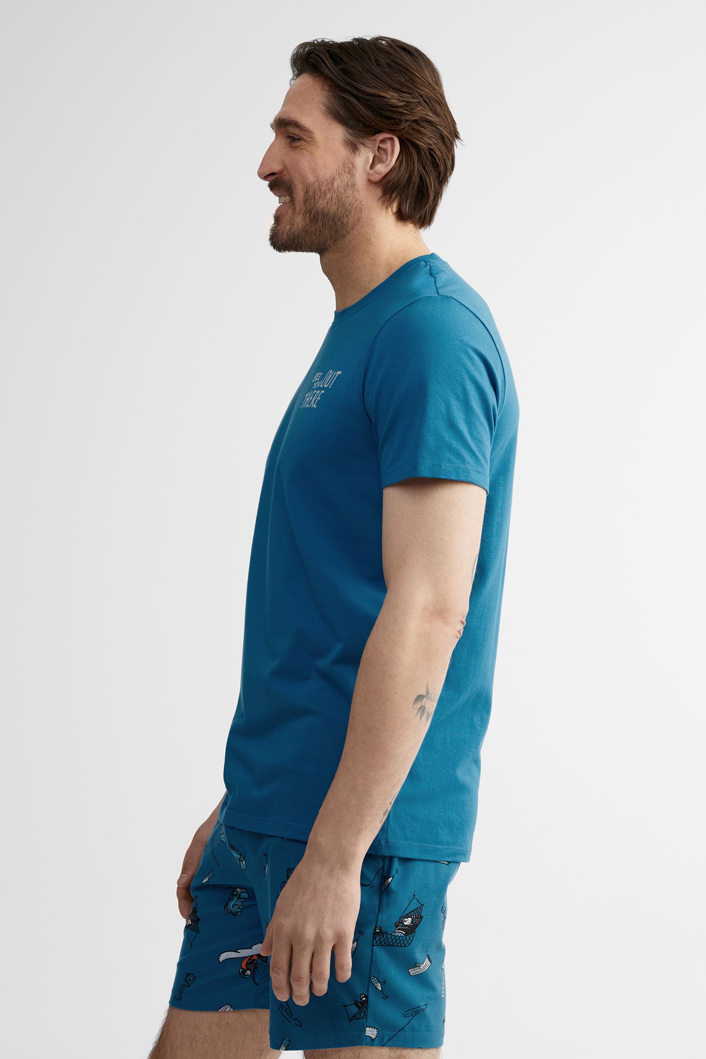 T-shirt pyjama modal, 2/40$ - Homme && BLEU