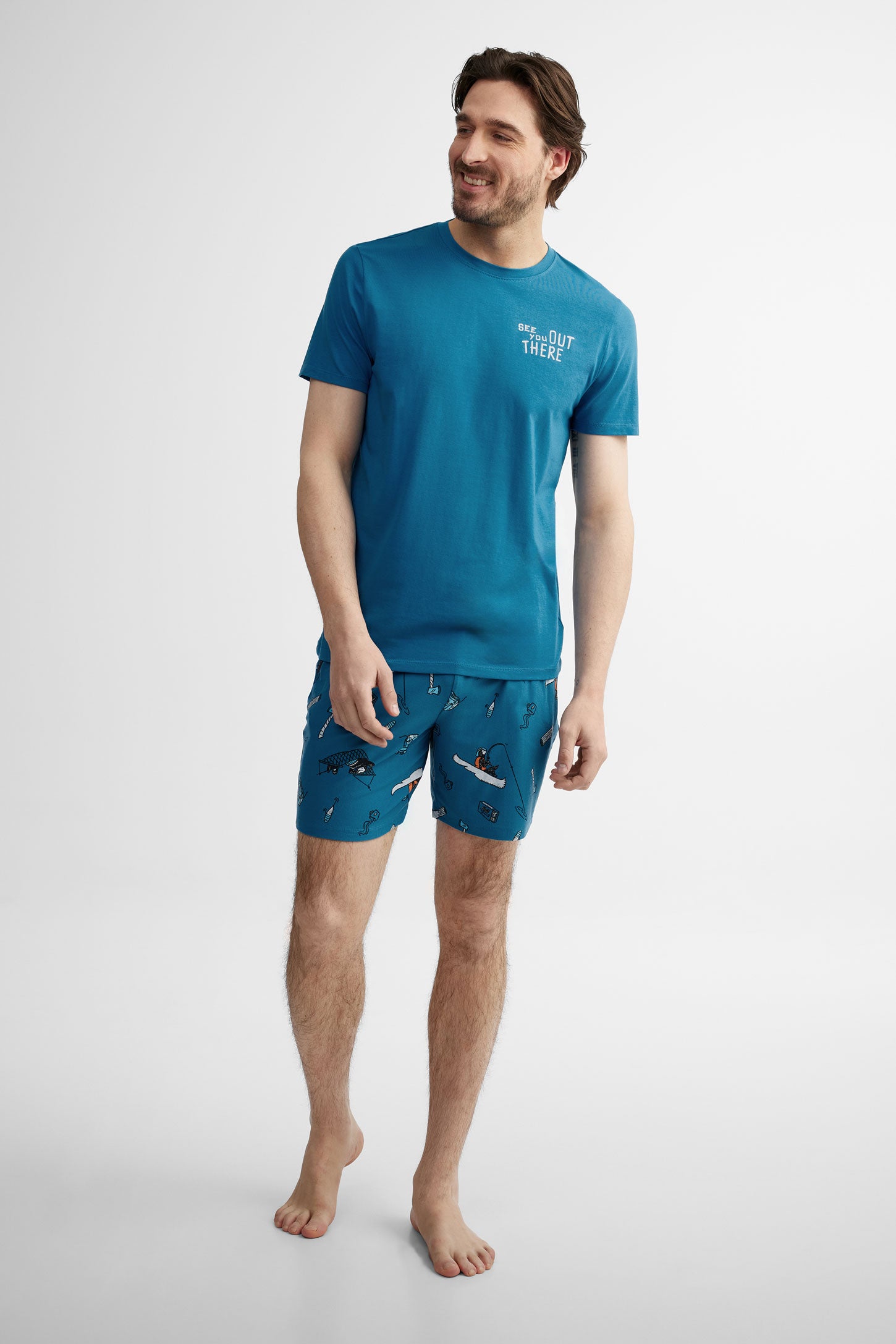 T-shirt pyjama modal, 2/40$ - Homme && BLEU