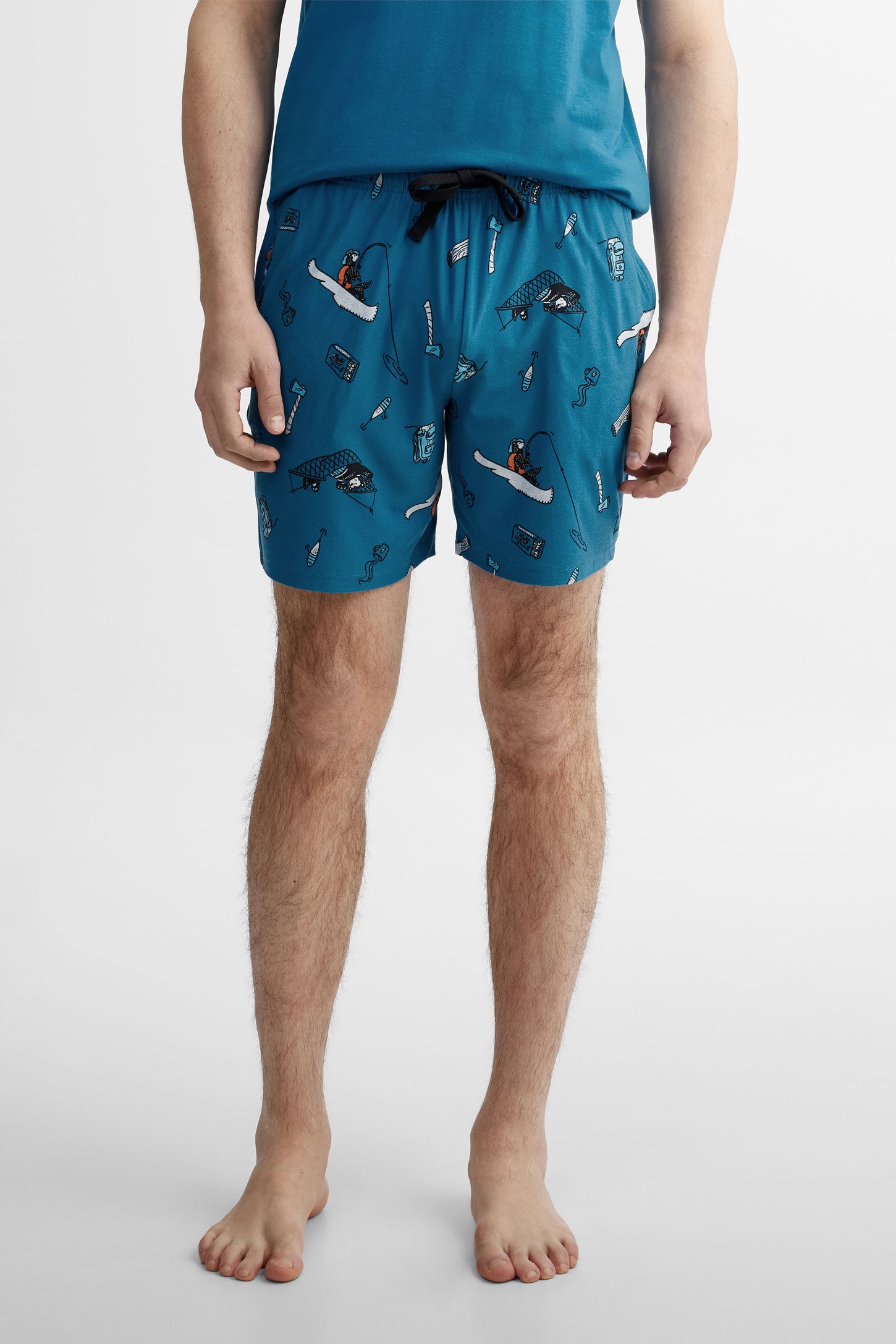 Short pyjama imprimé Moss, 2/40$ - Homme && BLEU MULTI