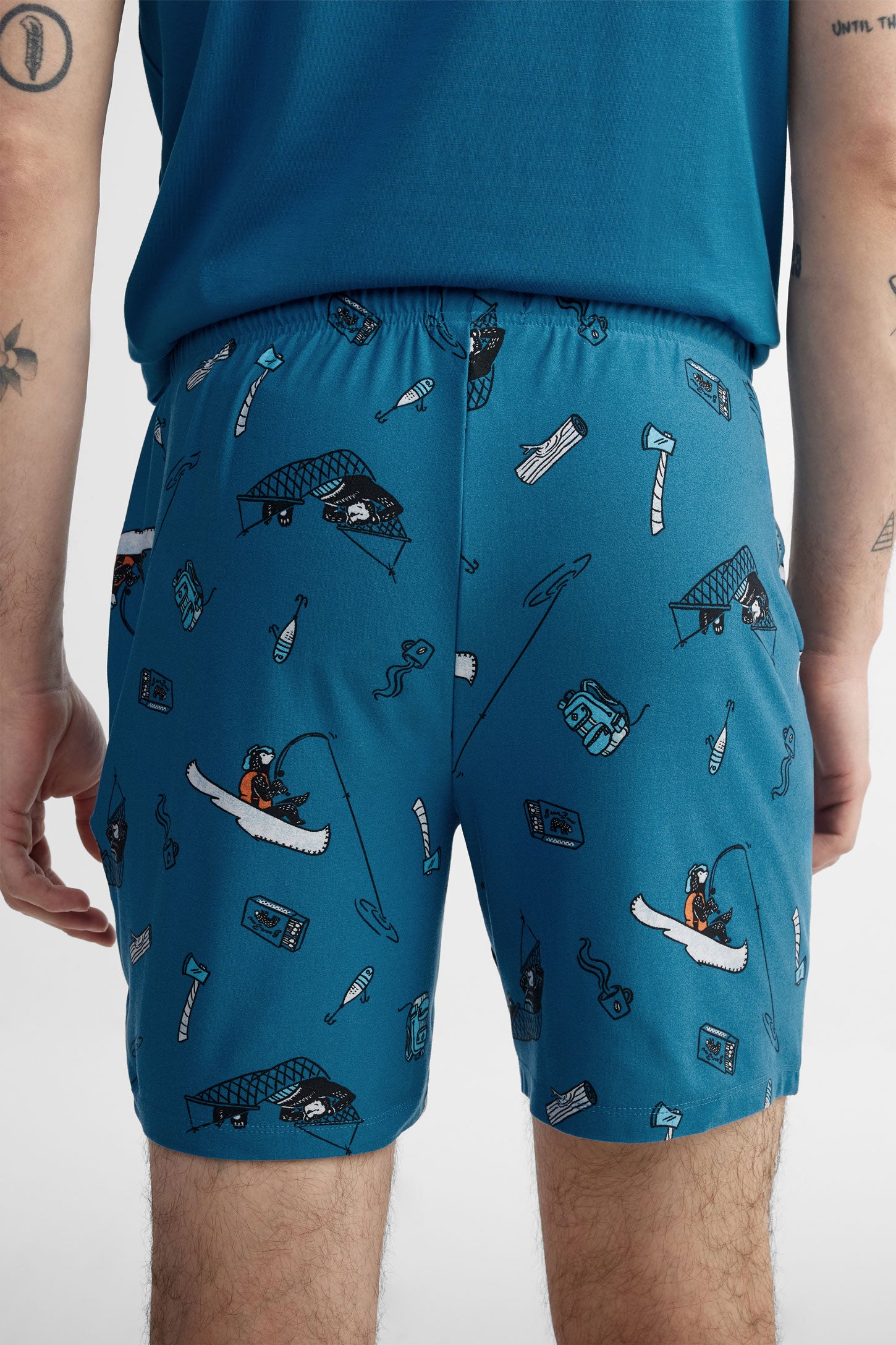 Short pyjama imprimé Moss, 2/40$ - Homme && BLEU MULTI