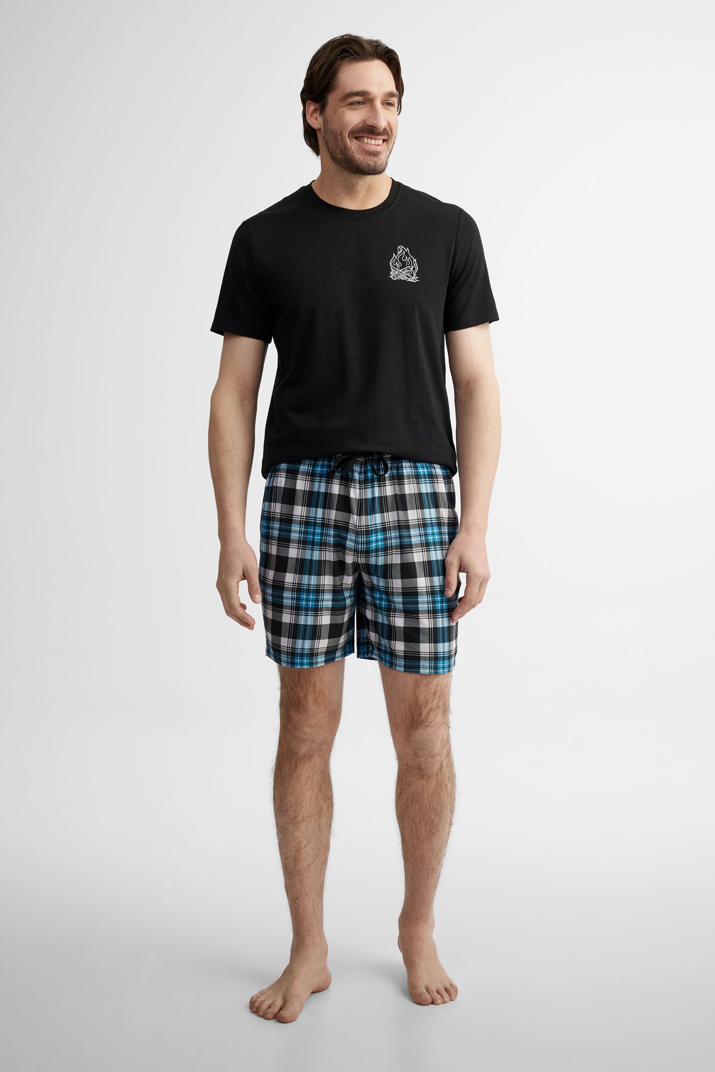 Short pyjama imprimé Moss, 2/40$ - Homme && NOIR/MULTI