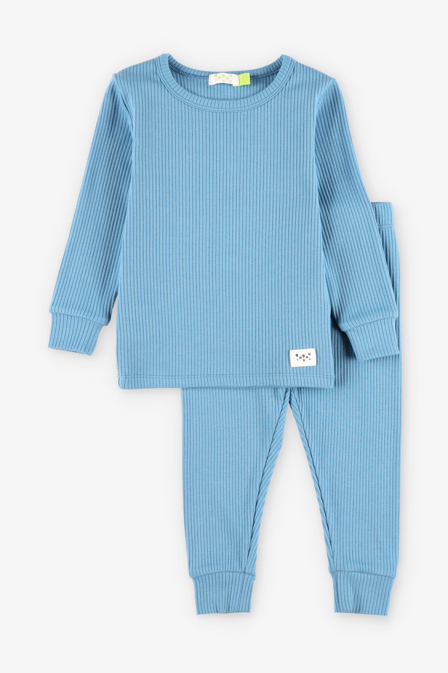Pyjama 2-pièces côtelé en coton, 2T-3T - Bébé garçon && BLEU