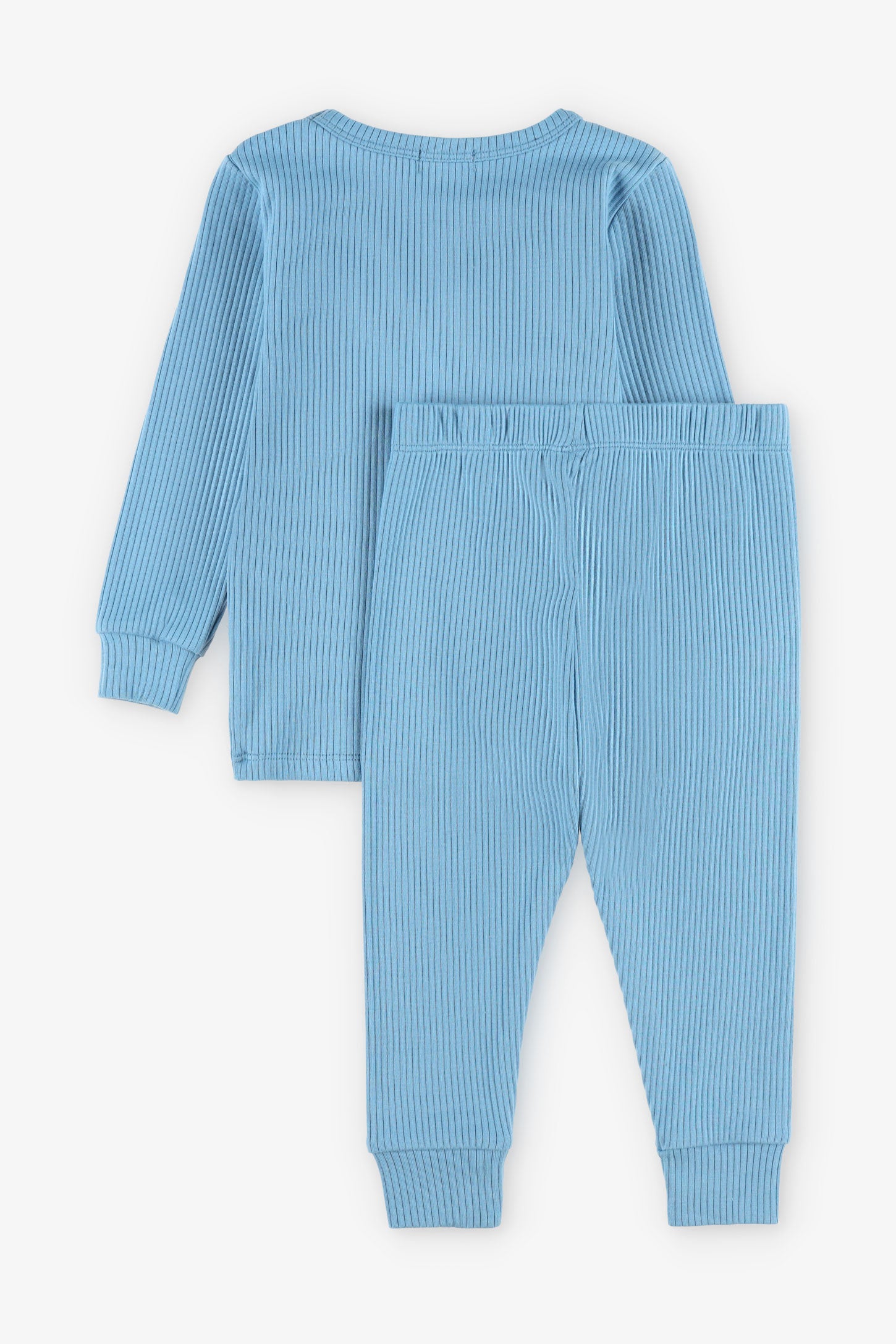 Pyjama 2-pièces côtelé en coton, 2T-3T - Bébé garçon && BLEU
