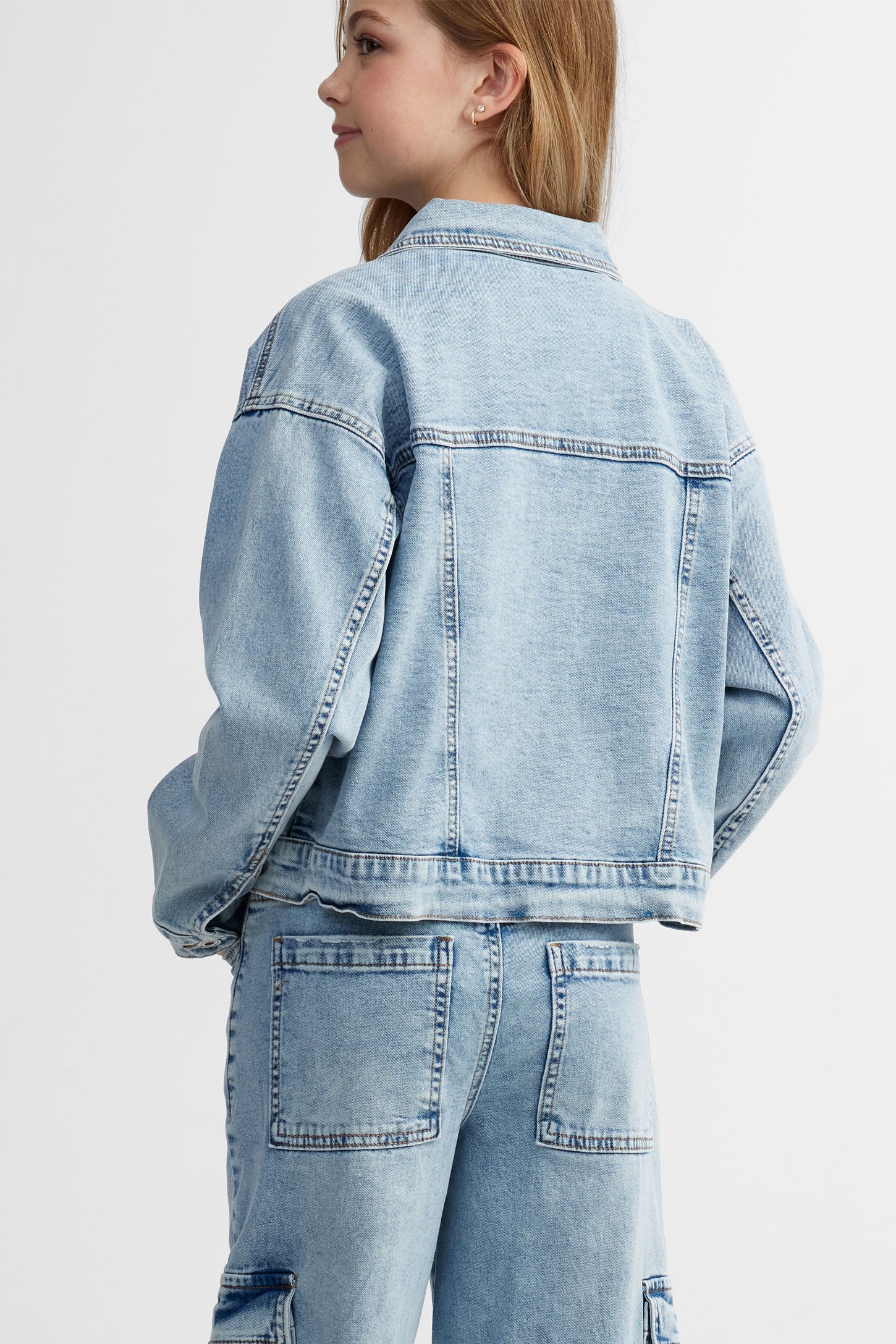 Jacket jeans fille sale