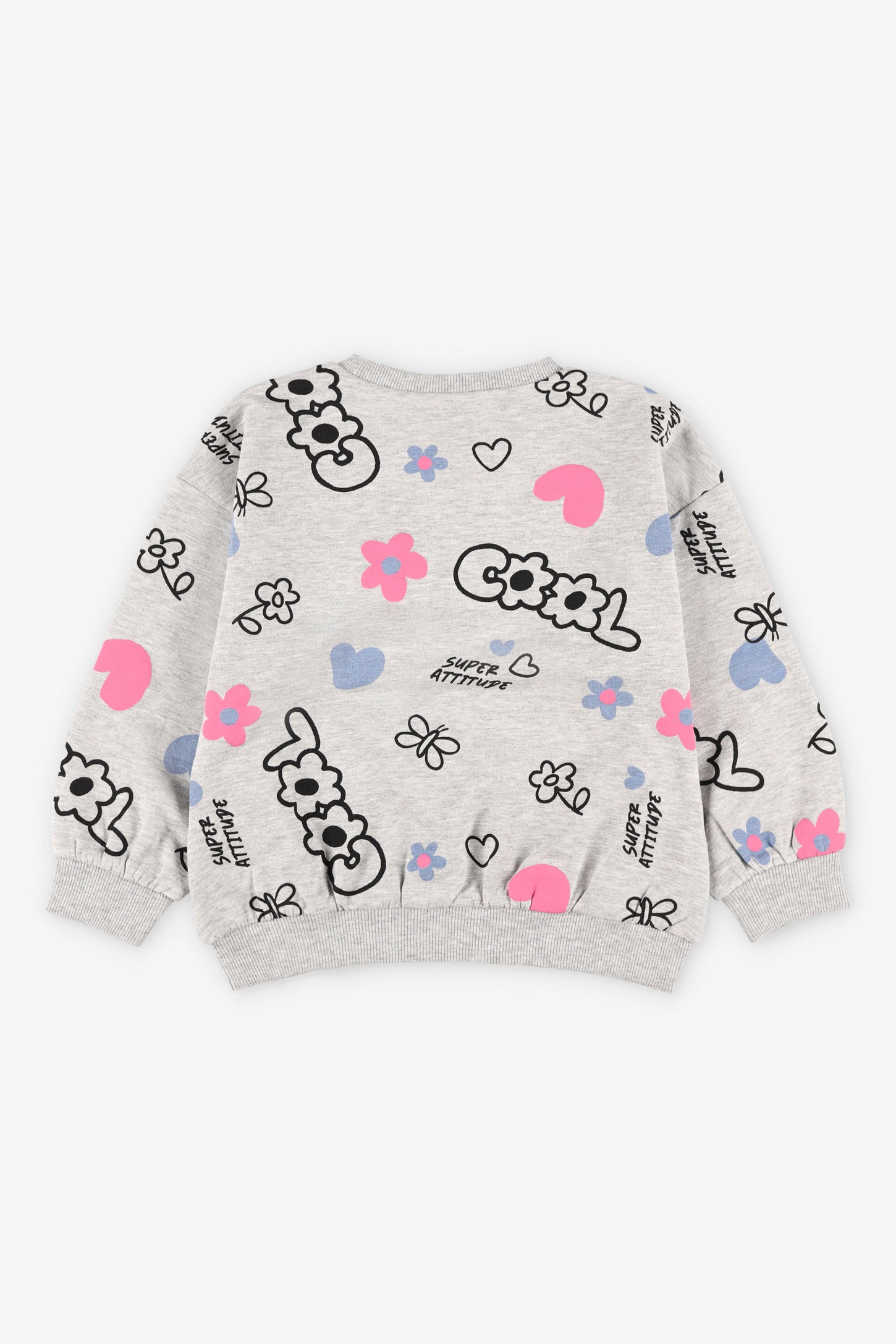 Printed fleece crewneck sweatshirt Girls