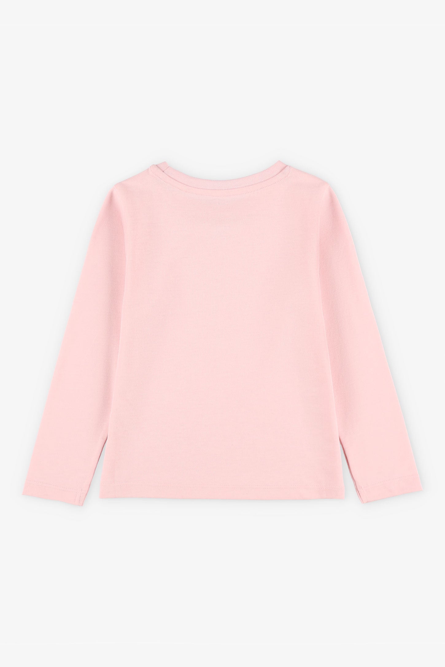 Chandail manches longues en coton - Enfant fille && ROSE