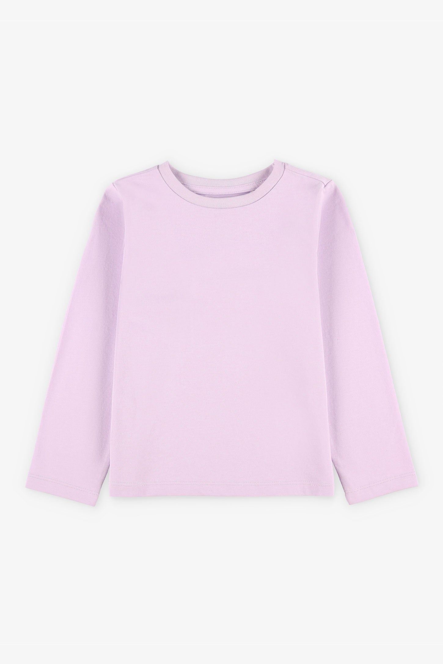 Chandail manches longues en coton - Enfant fille && MAUVE