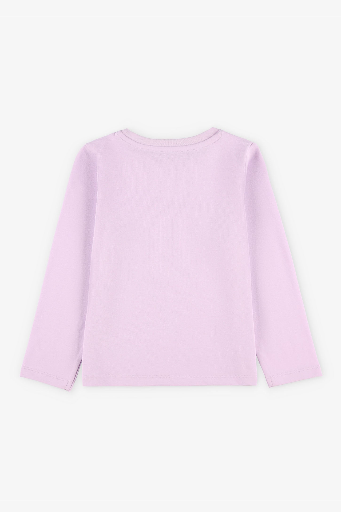 Chandail manches longues en coton - Enfant fille && MAUVE