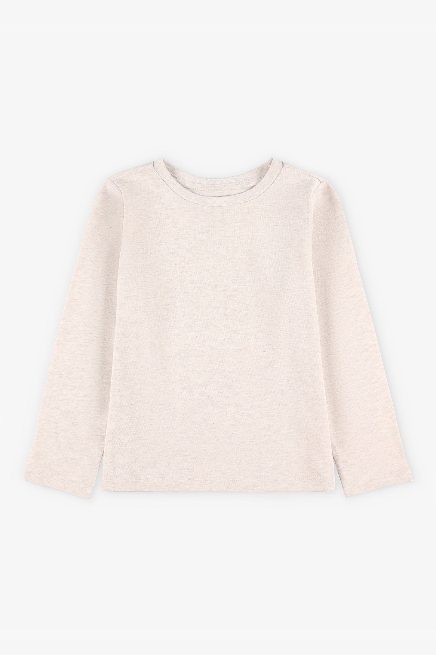 Chandail manches longues en coton - Enfant fille && BEIGE/MULTI