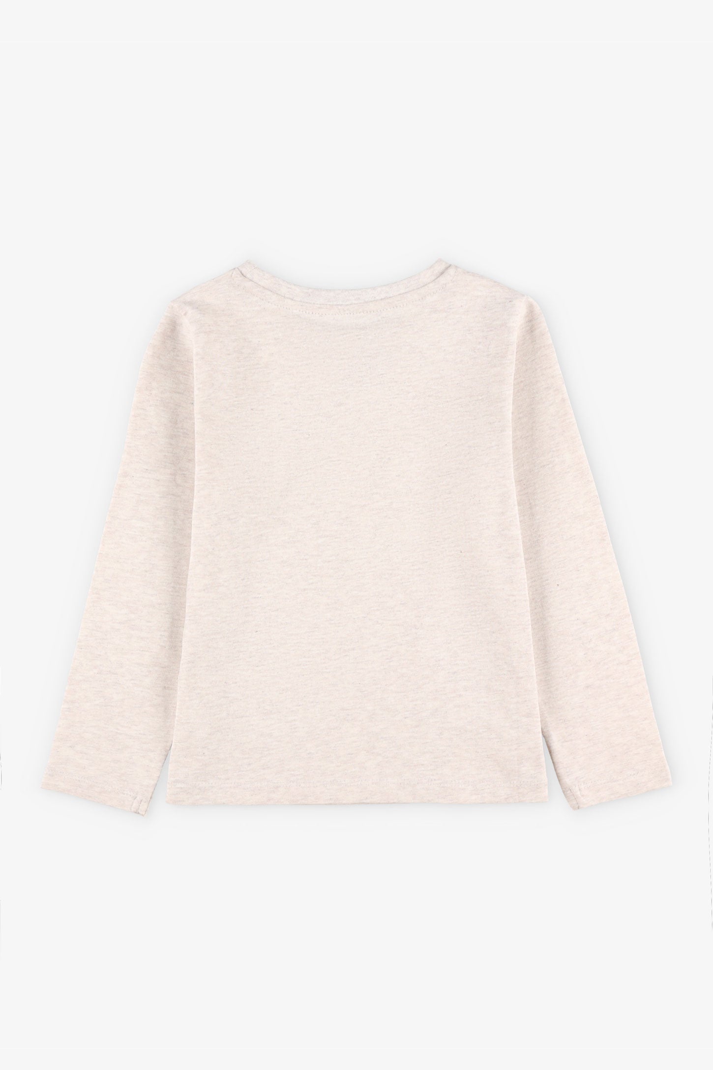 Chandail manches longues en coton - Enfant fille && BEIGE/MULTI