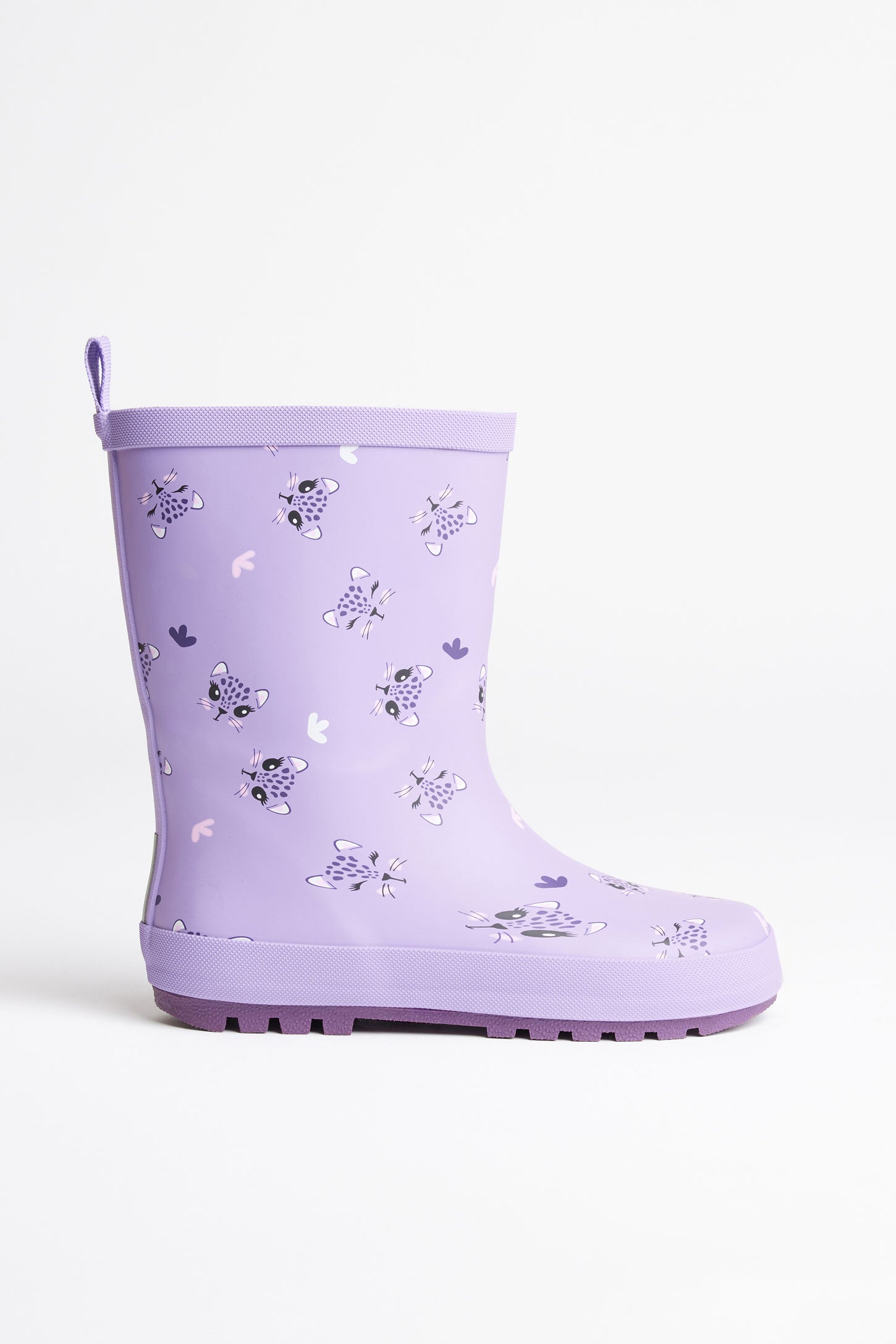 Bottes de pluie doublées en micropolar - Enfant fille && VIOLET