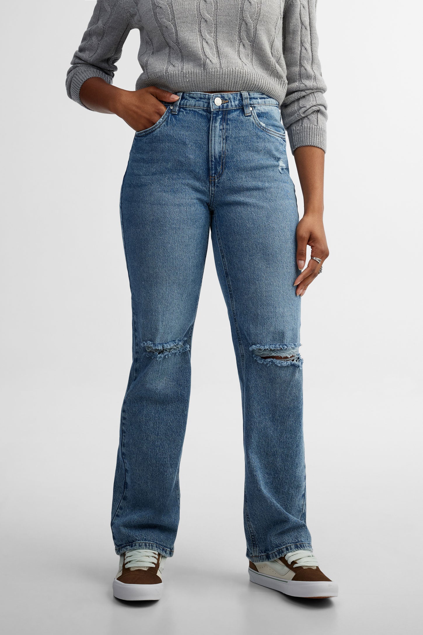 Mid-rise Baggy jeans Women – Aubainerie