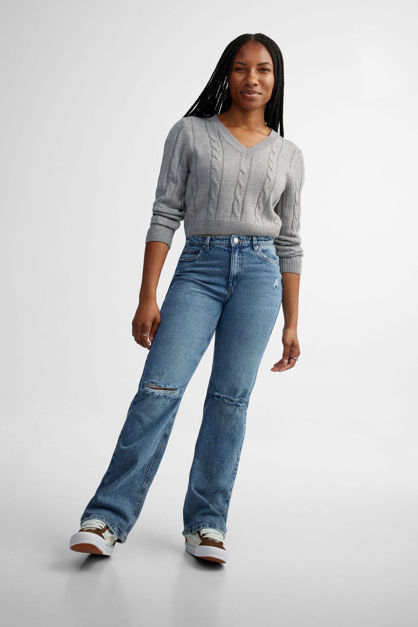 Mid-rise Baggy jeans Women – Aubainerie - Main Image