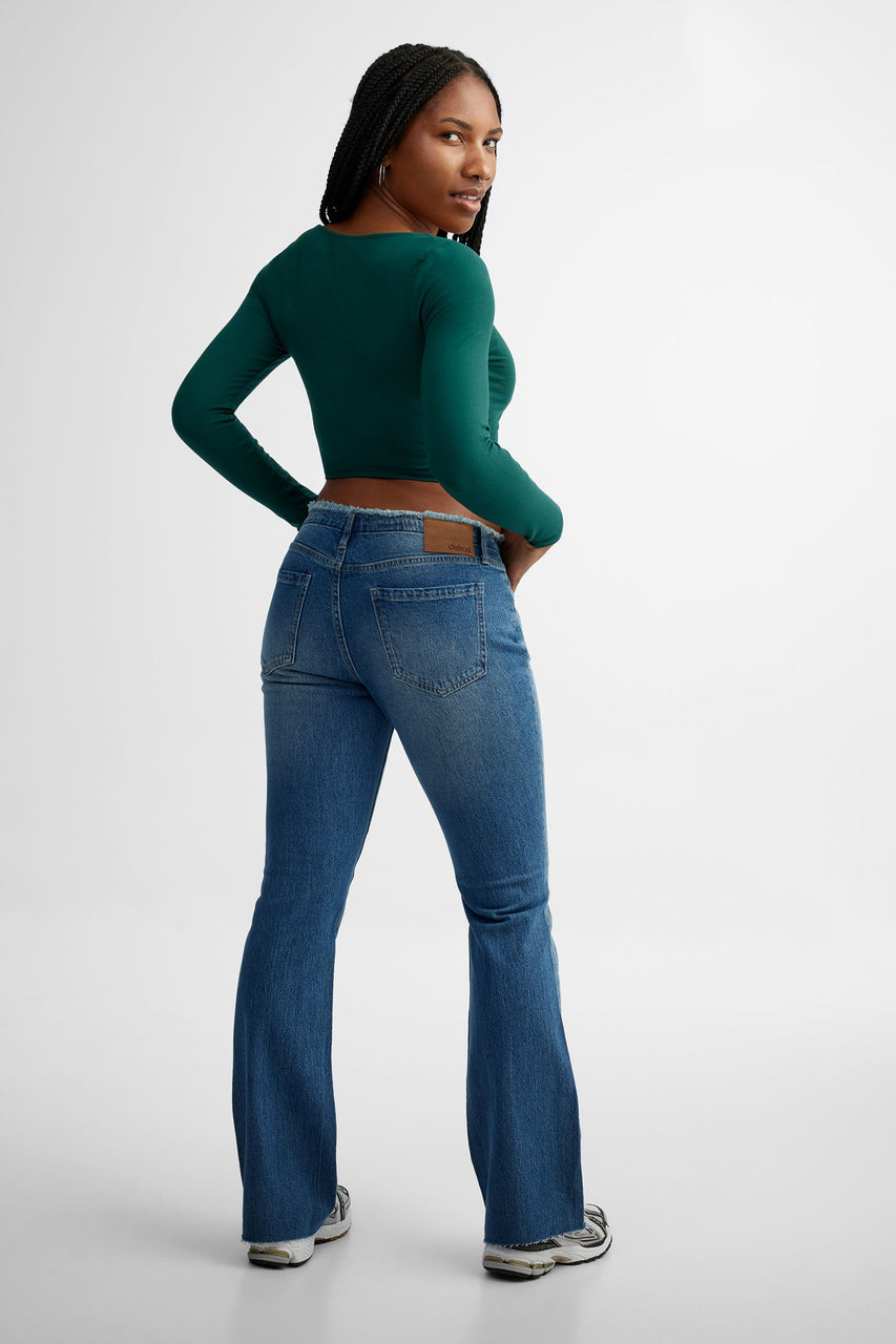 Mode Jean Taille Basse Large Femme Jeans Taille Basse Jambe Large