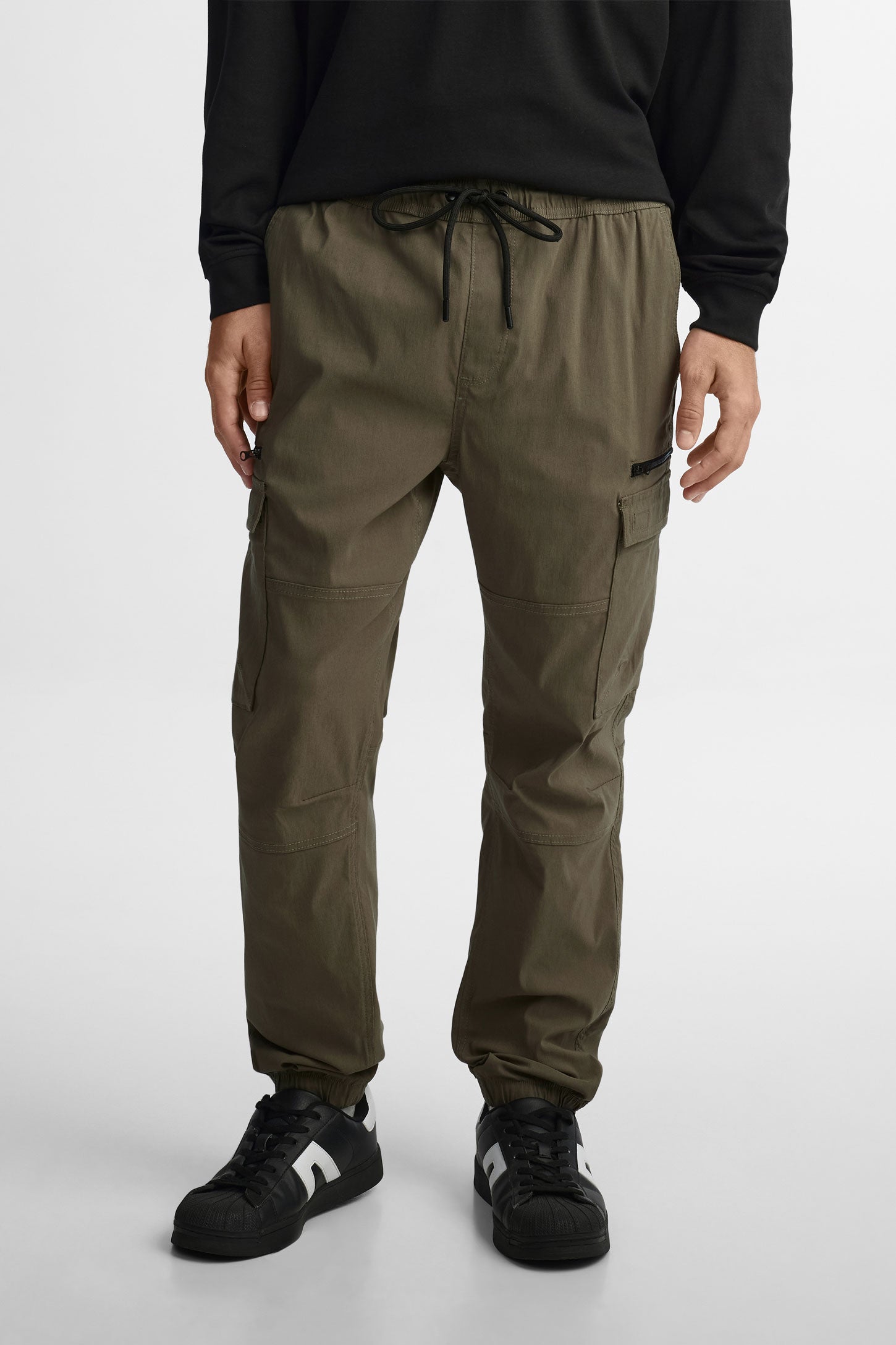 Pantalon jogger cargo en popeline - Homme && KAKI