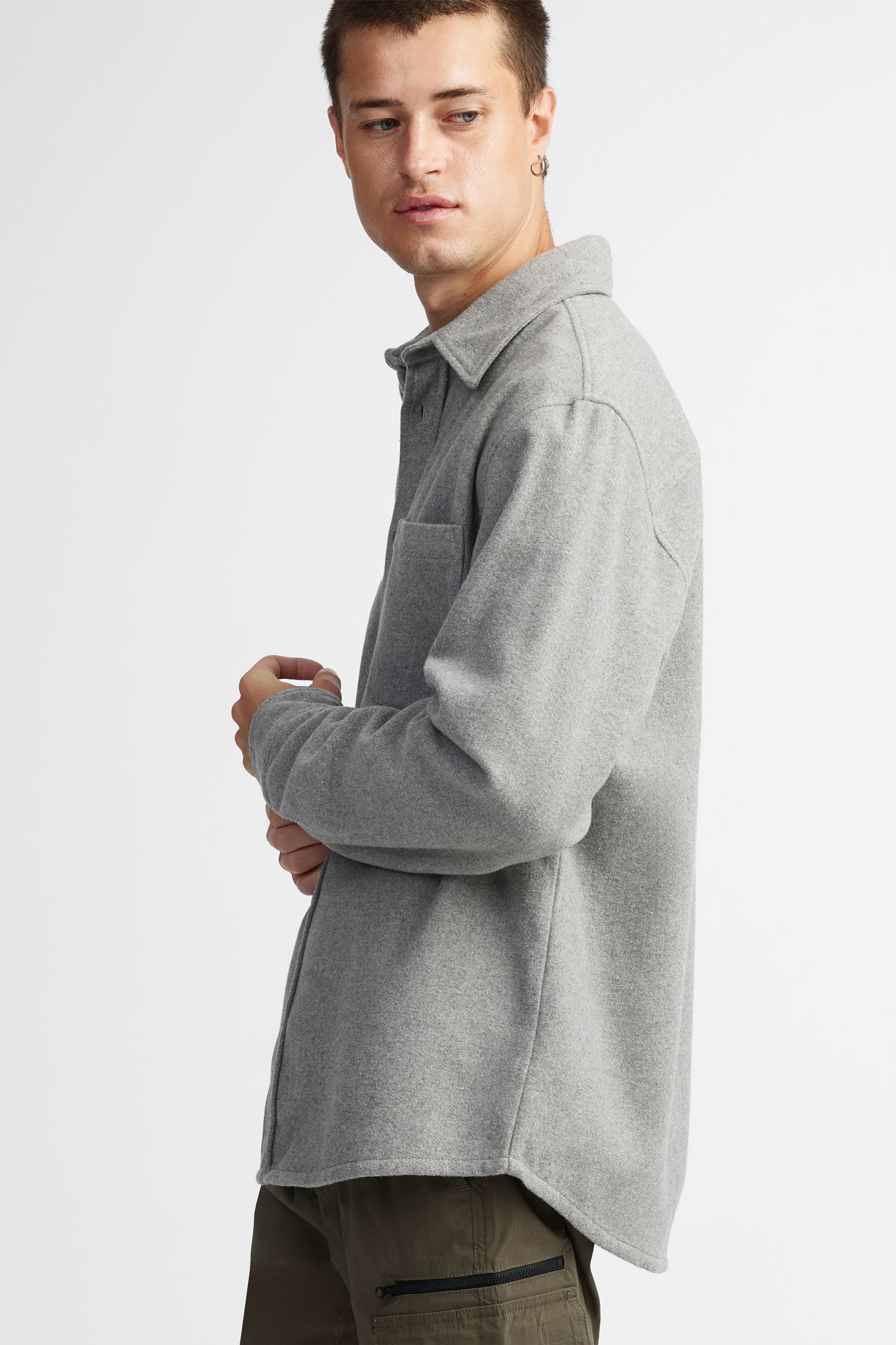 Surchemise en flanelle - Homme && GRIS MIXTE