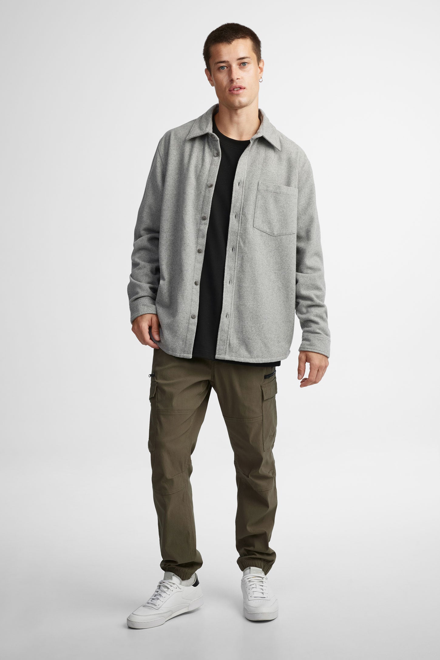 Surchemise en flanelle - Homme && GRIS MIXTE