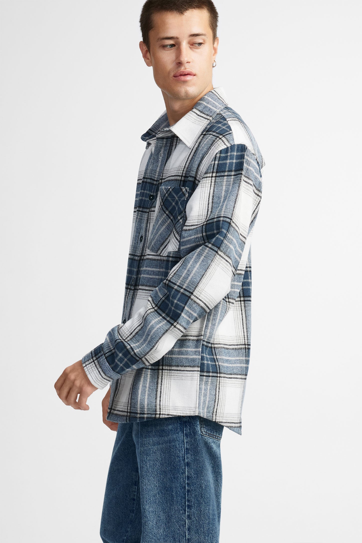 Surchemise en flanelle - Homme && BLEU MULTI