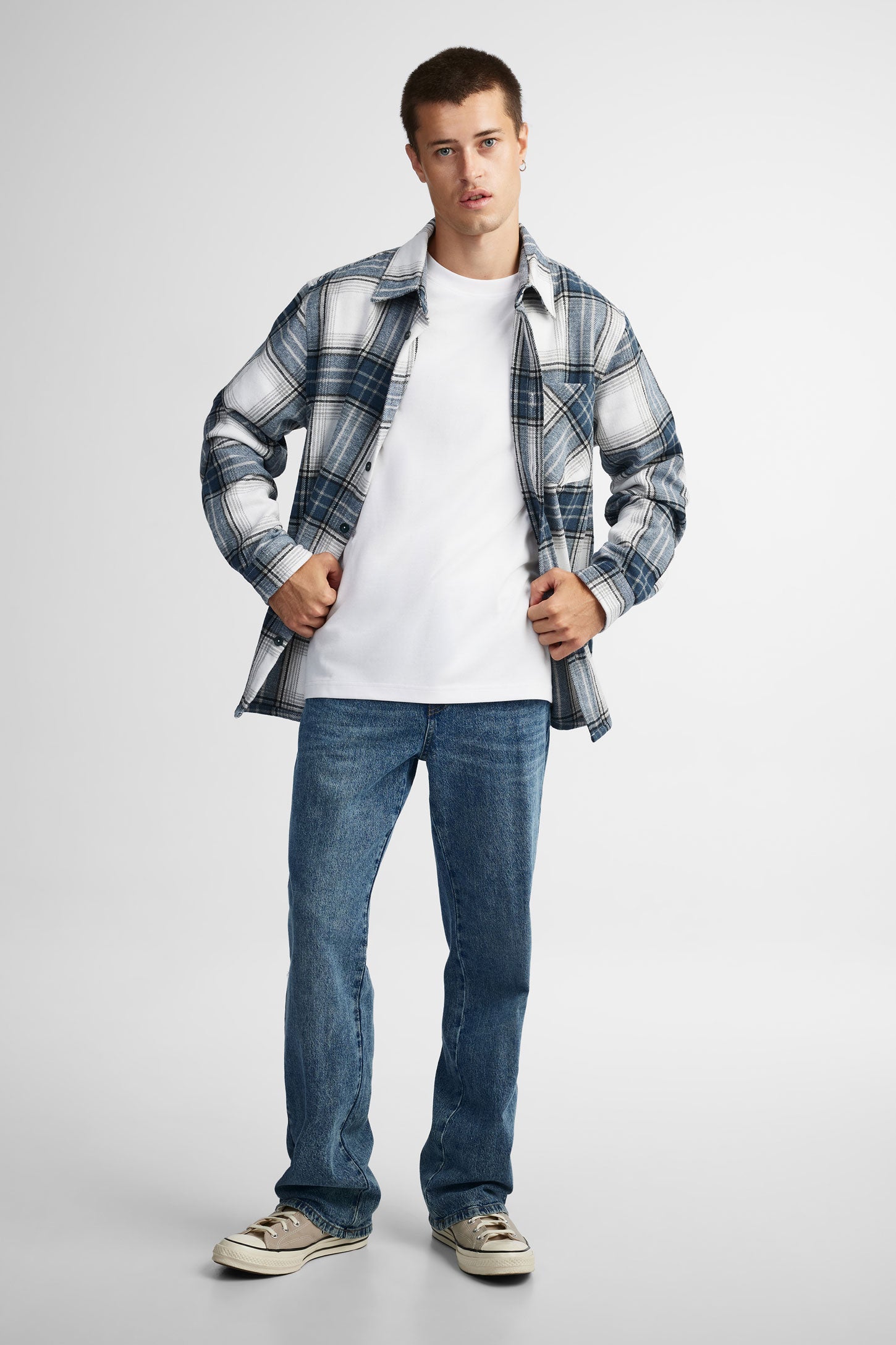 Surchemise en flanelle - Homme && BLEU MULTI