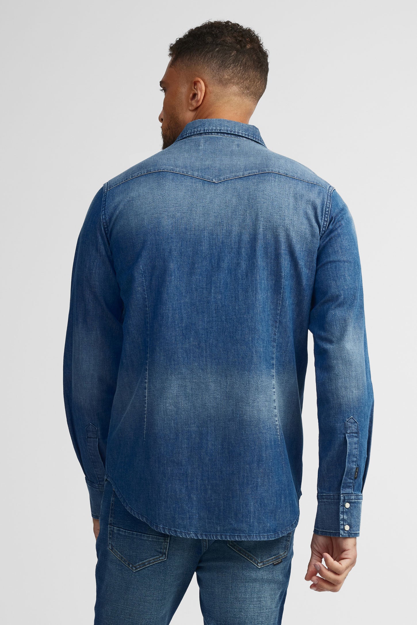 Chemise en jeans western - Homme && DENIM MOYEN
