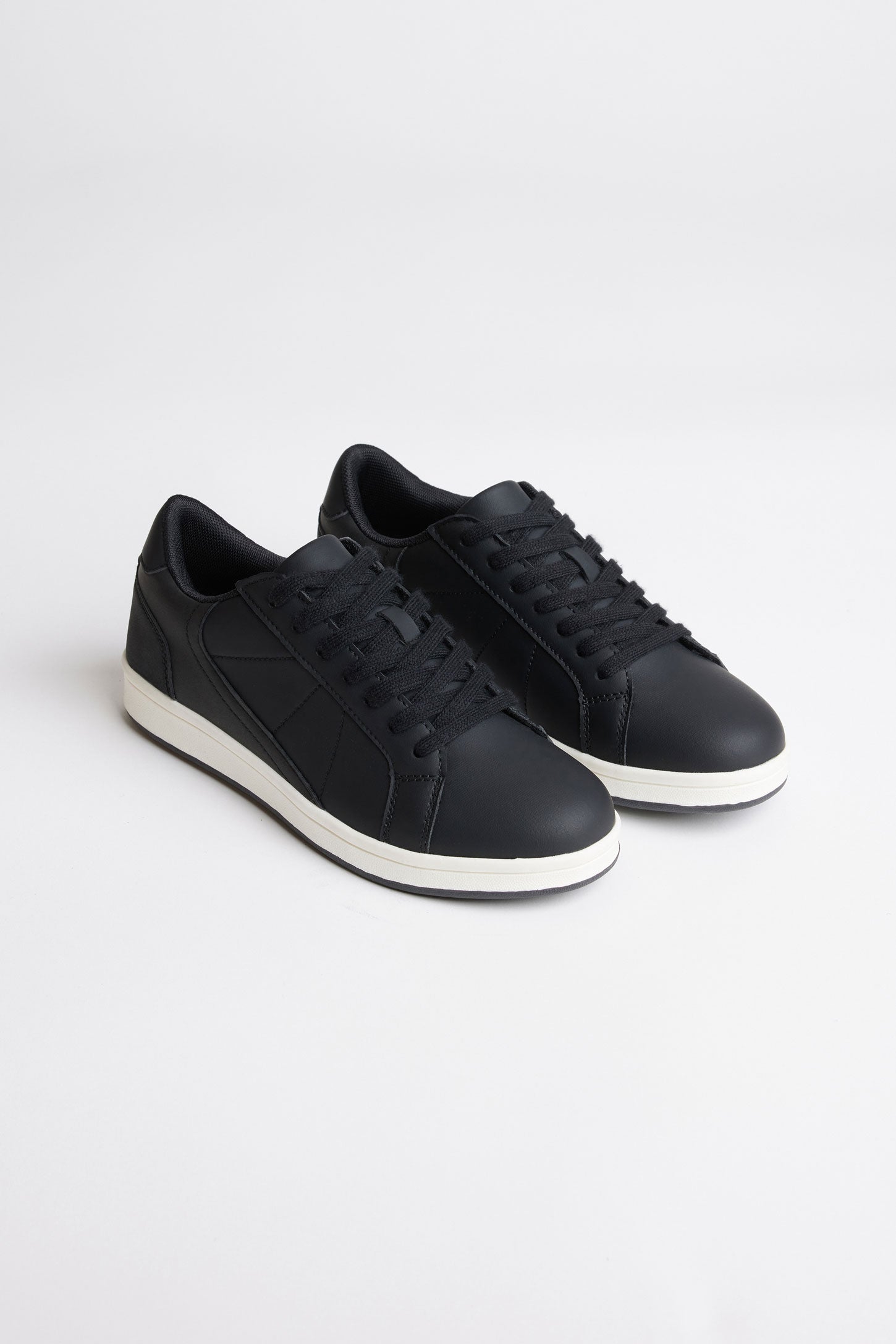 Chaussures à velcro en nubuck et faux suède - Ado garçon && NOIR