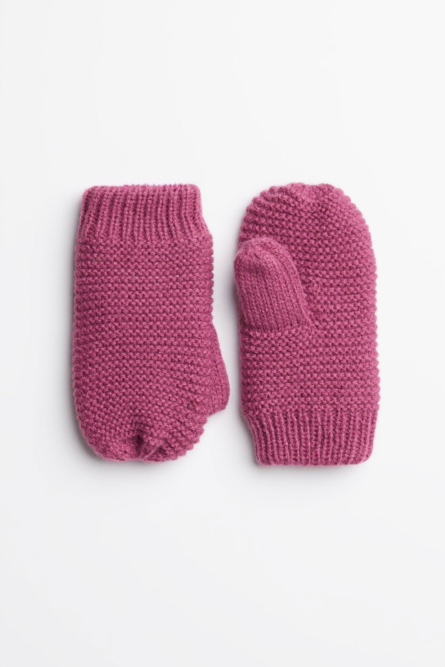 Mitaines en tricot doublées - Bébé fille && ROSE