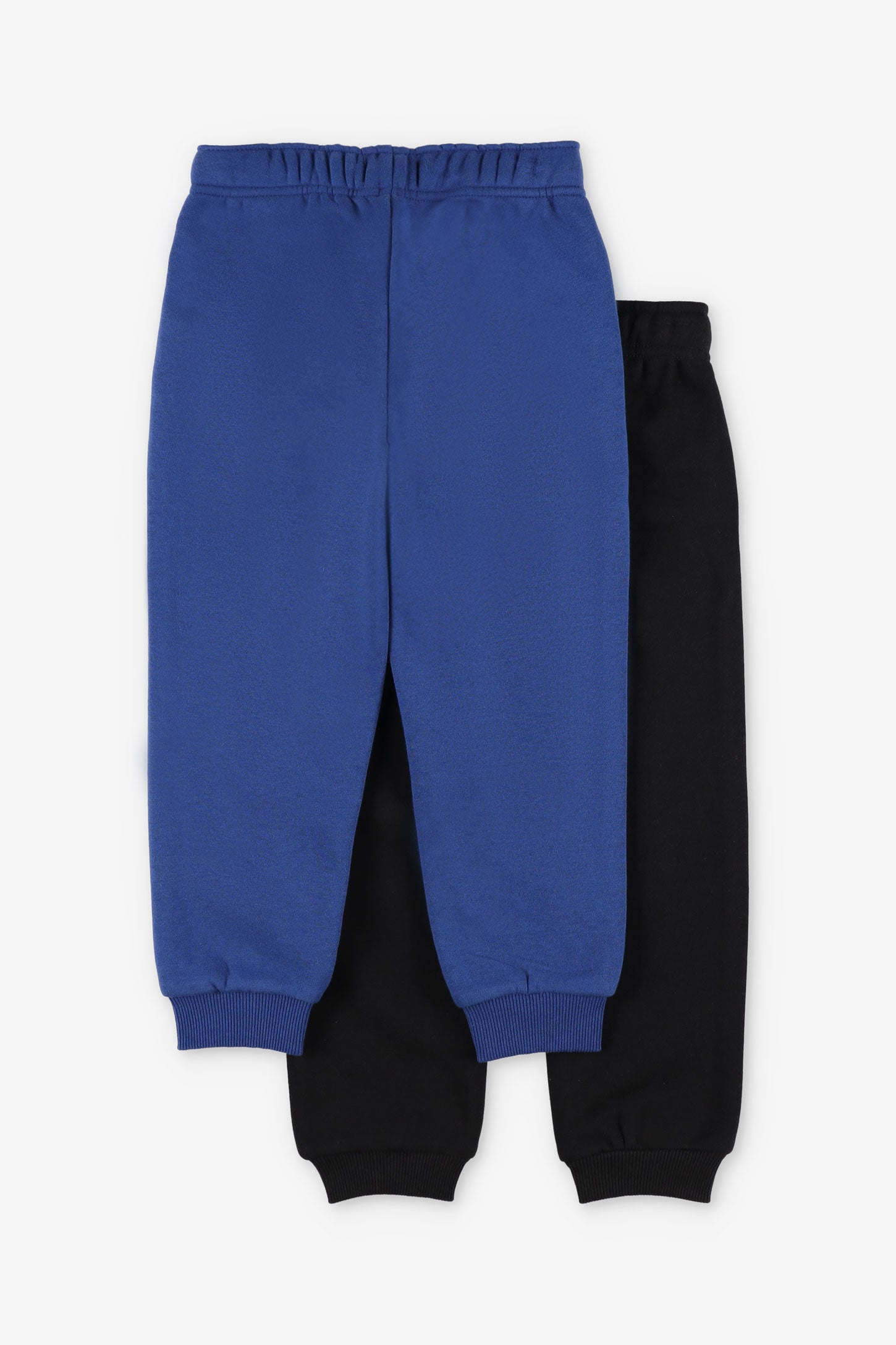 Lot de 2 pantalons jogger coton ouaté - Enfant garçon && NOIR