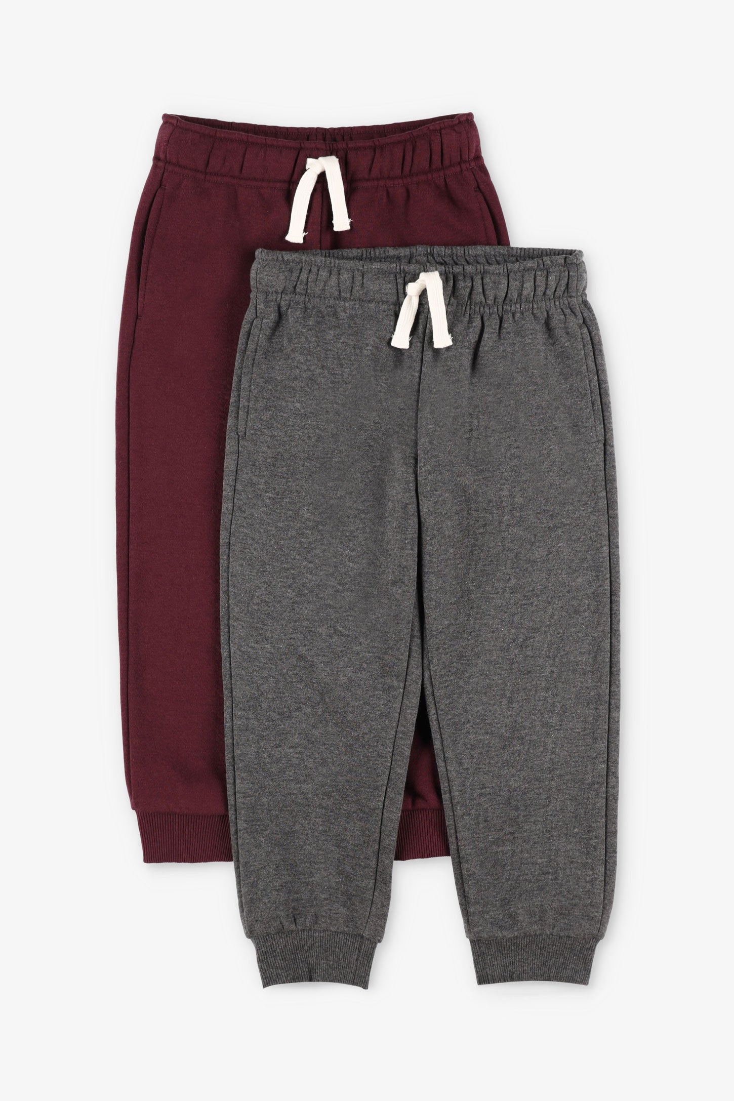Lot de 2 pantalons jogger coton ouaté - Enfant garçon && CHARBON MIXTE
