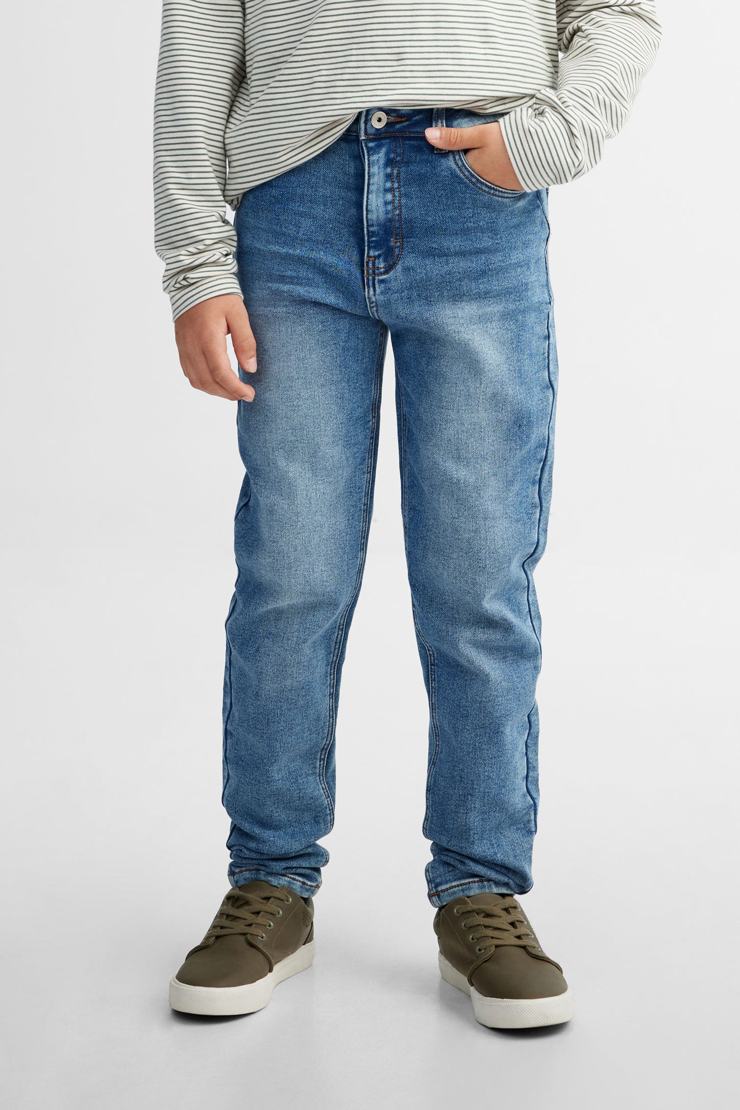 Jeans coupe ajustée - Ado garçon && BLEU