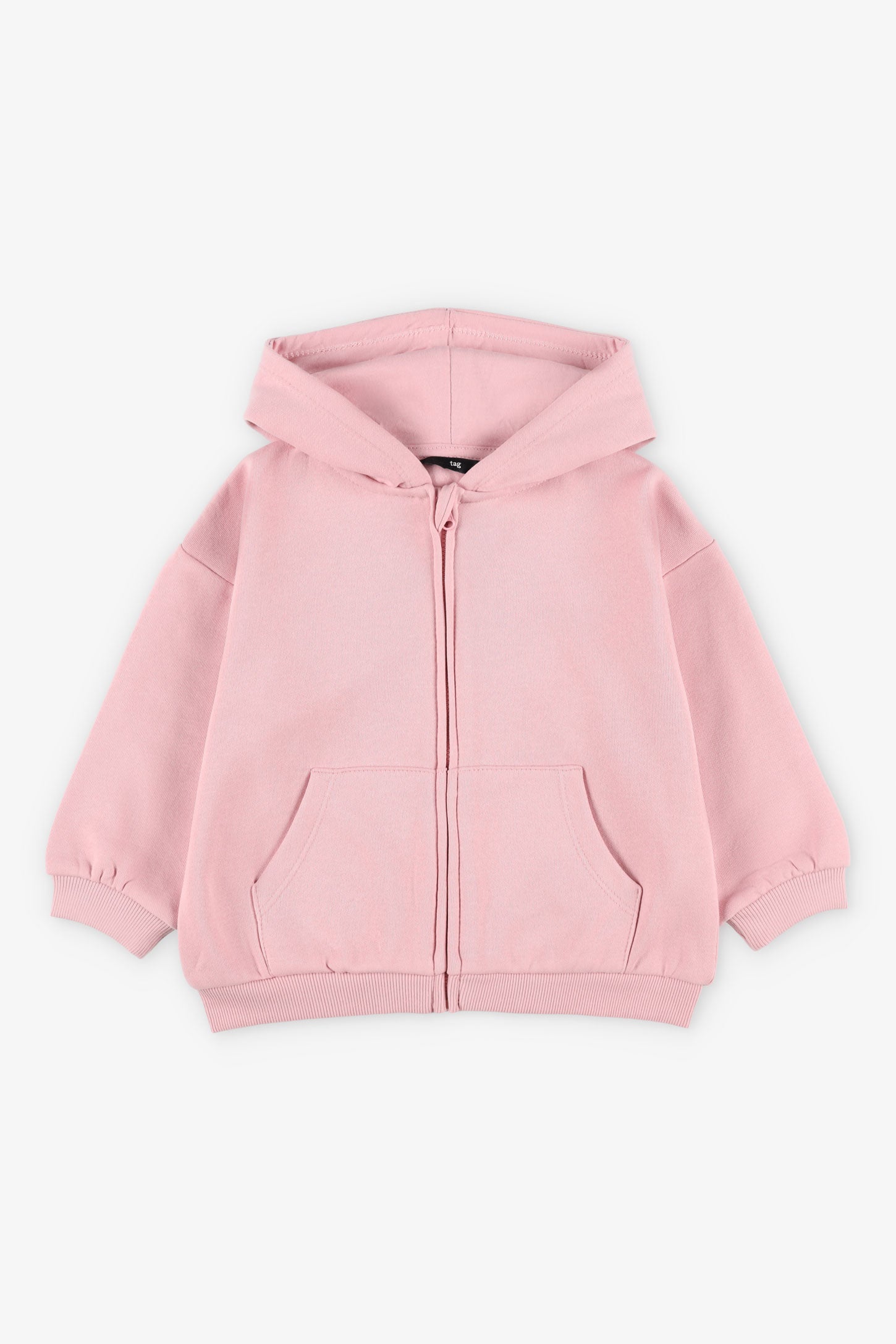 Veste à capuchon coton ouaté - Bébé fille && ROSE FUCHSIA