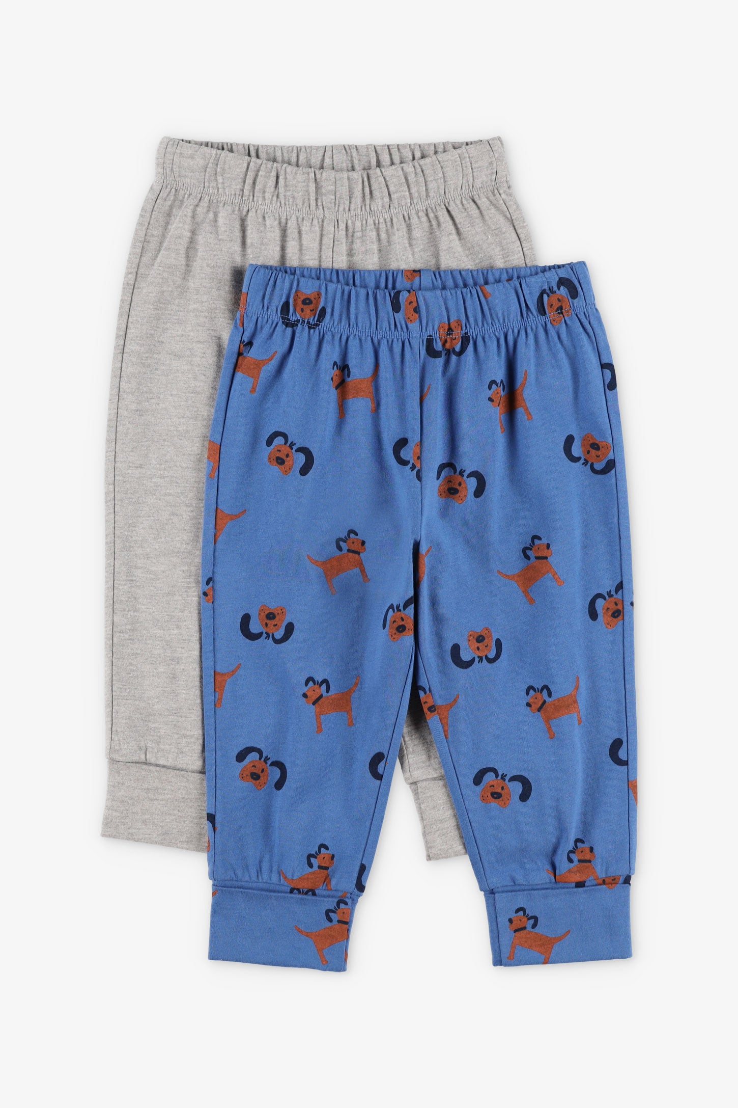 Lot de 2 pantalons évolutifs en coton - Bébé garçon && BLEU MULTI