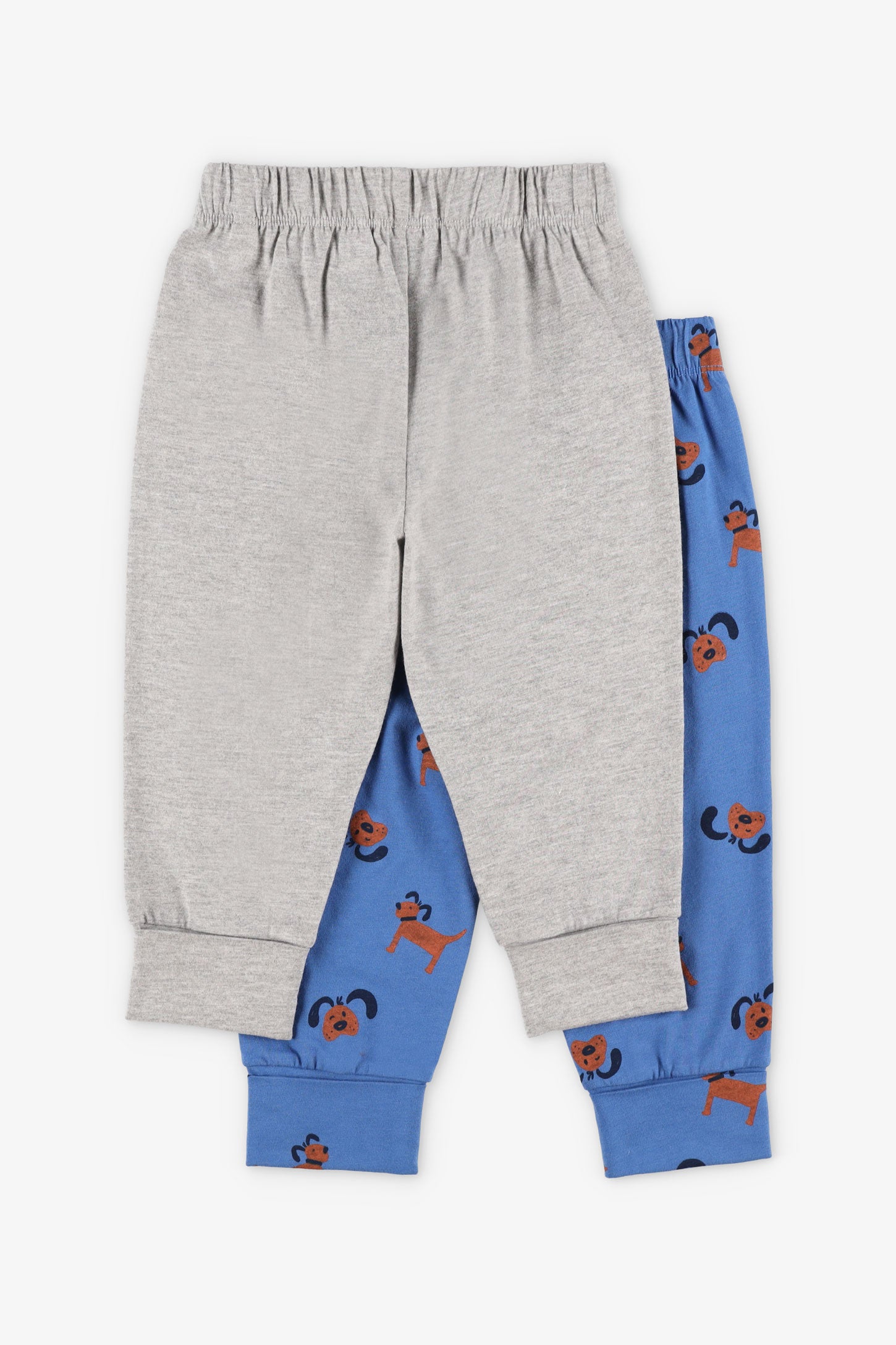 Lot de 2 pantalons évolutifs en coton, 2T-3T - Bébé garçon && BLEU MULTI