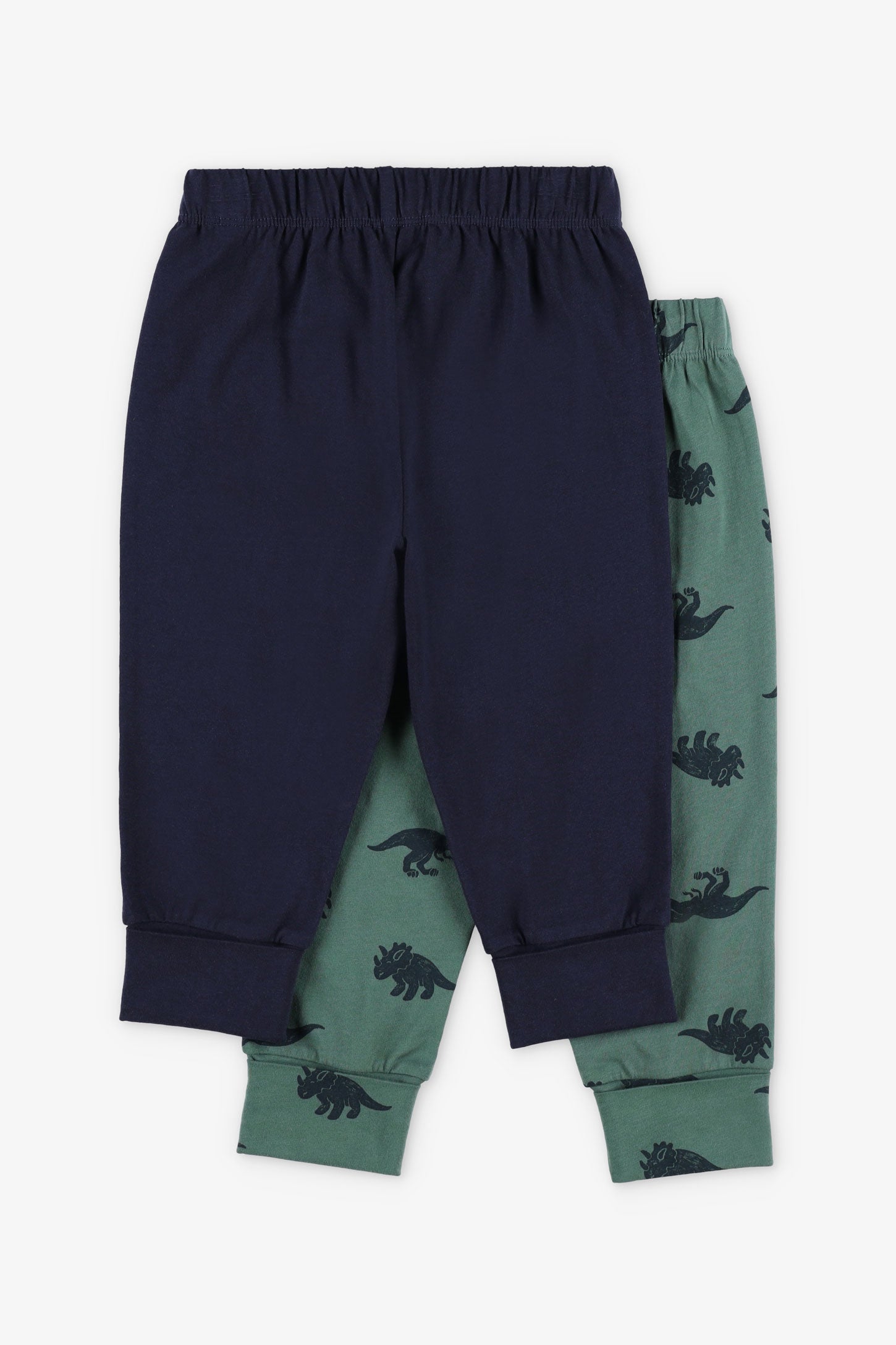 Lot de 2 pantalons évolutifs en coton, 2T-3T - Bébé garçon && VERT/MULTI