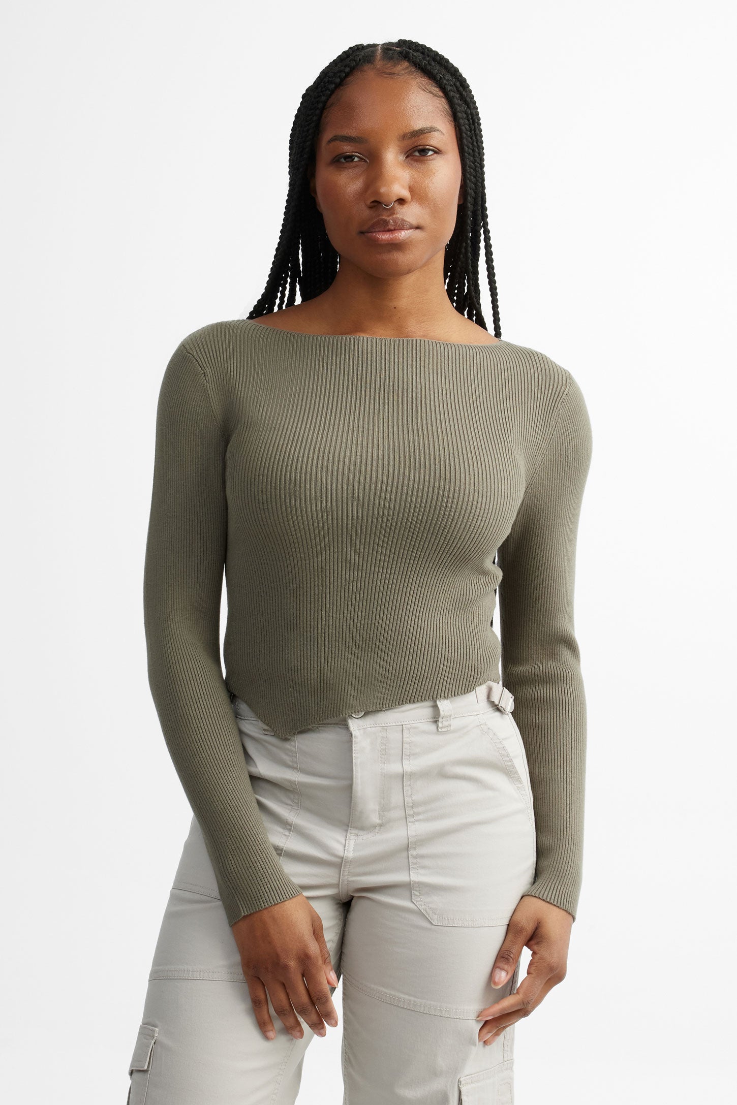 Boat neck sweater women's best sale