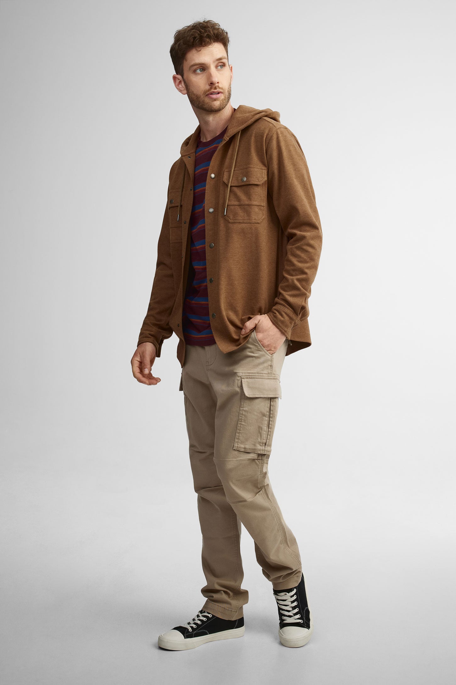 Pantalon cargo en twill - Homme && BEIGE